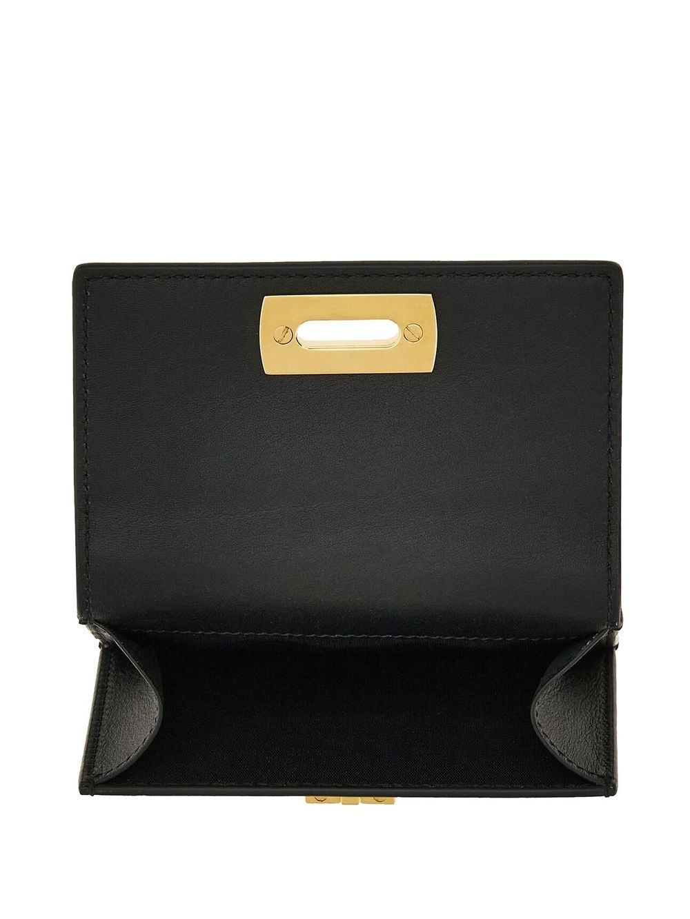 Ferragamo Mini Wallet with Gancini Hook Closure in Patent Leather