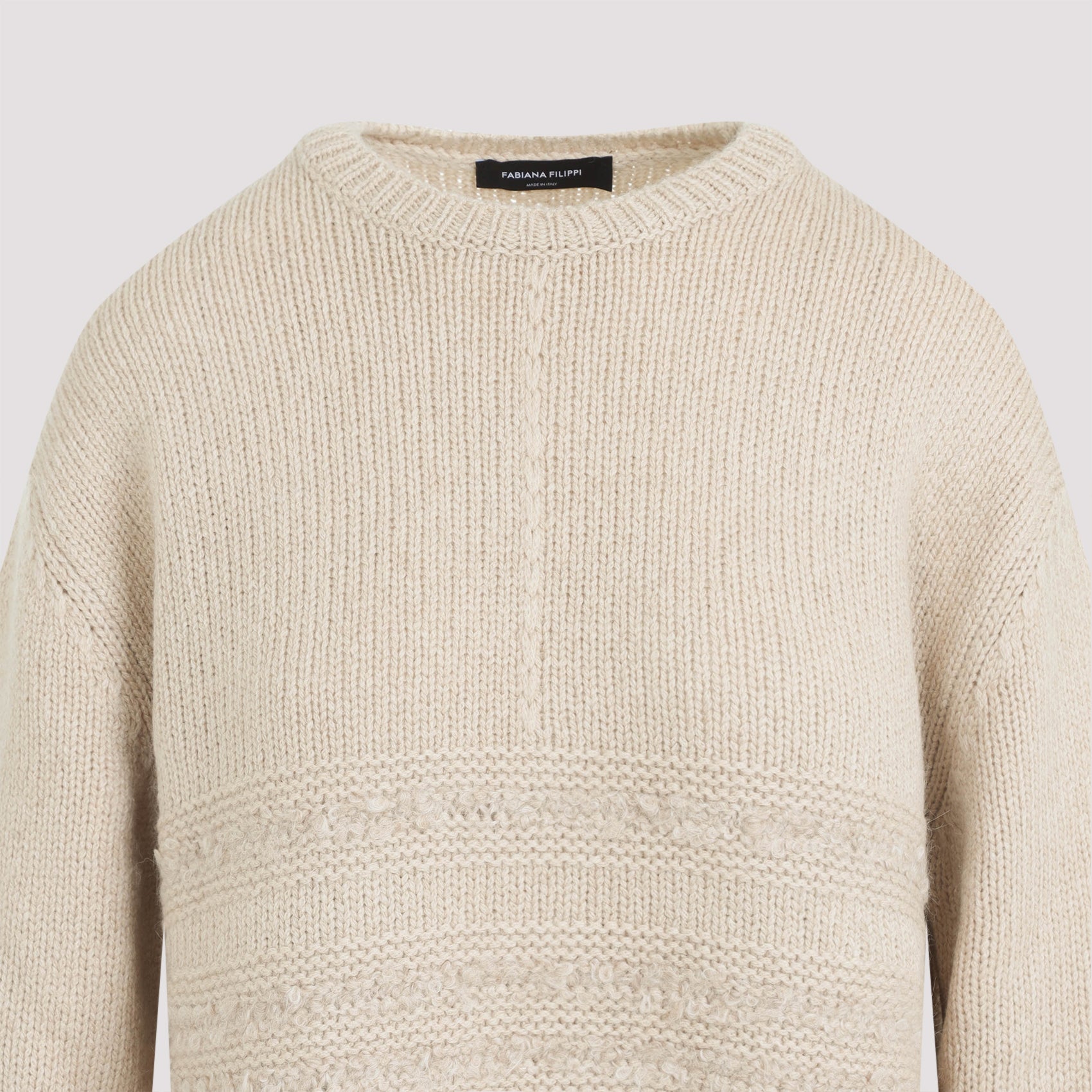 FABIANA FILIPPI Elegant Men's Camel Hair Sweater
