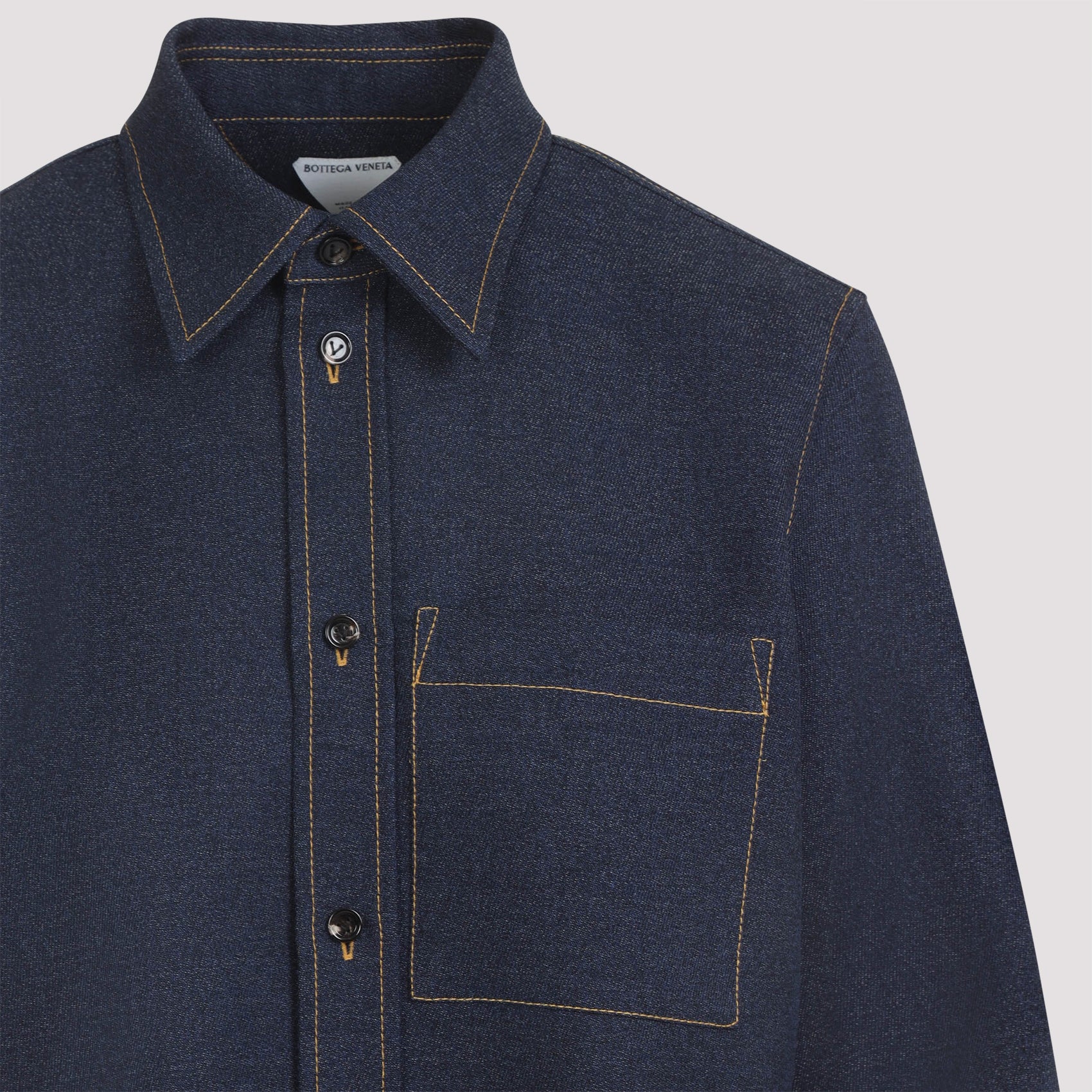 BOTTEGA VENETA Wool Drill Shirt for Men - FW25 Collection