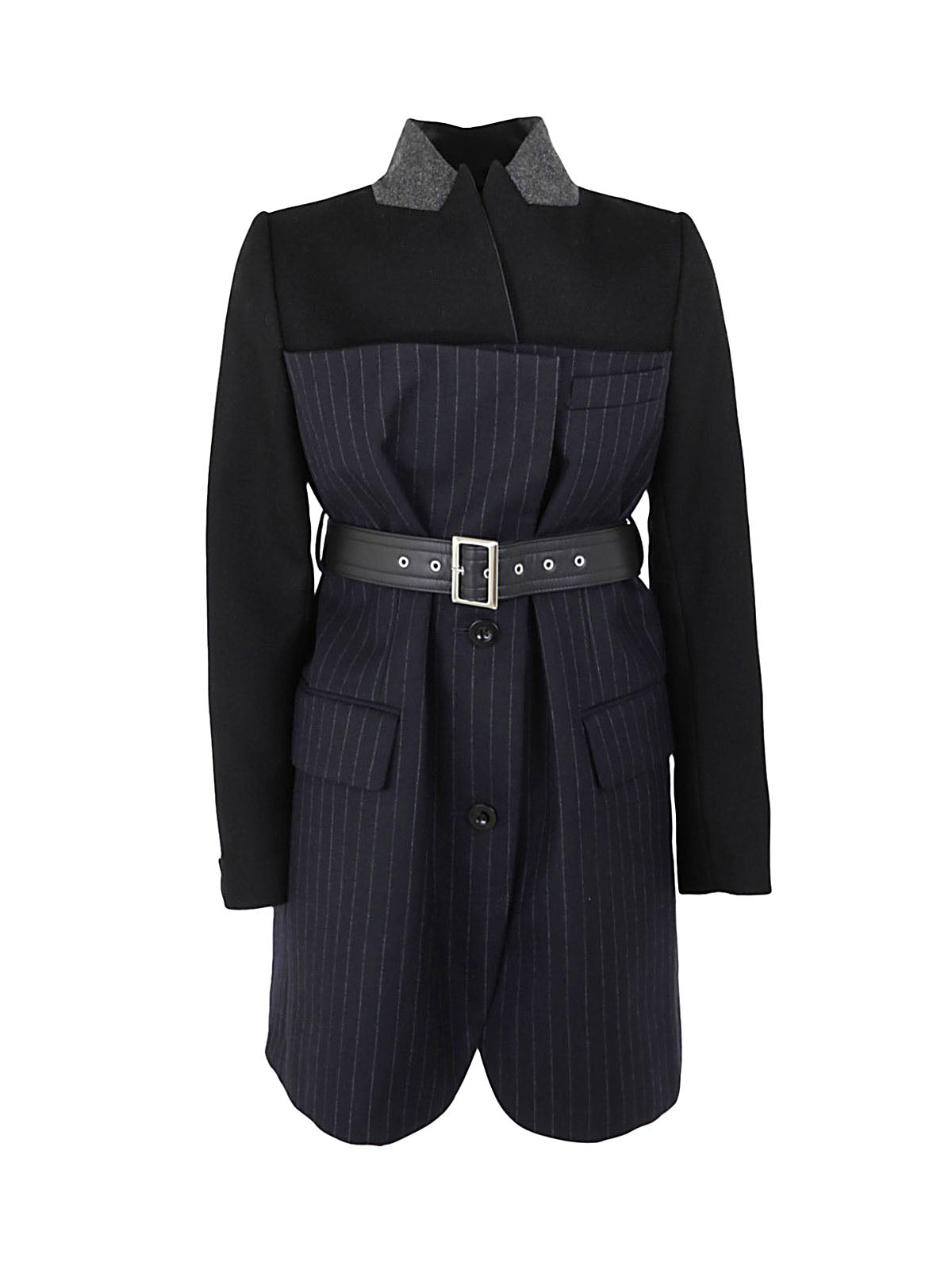 SACAI Chic Striped Wool Jacket for Women
