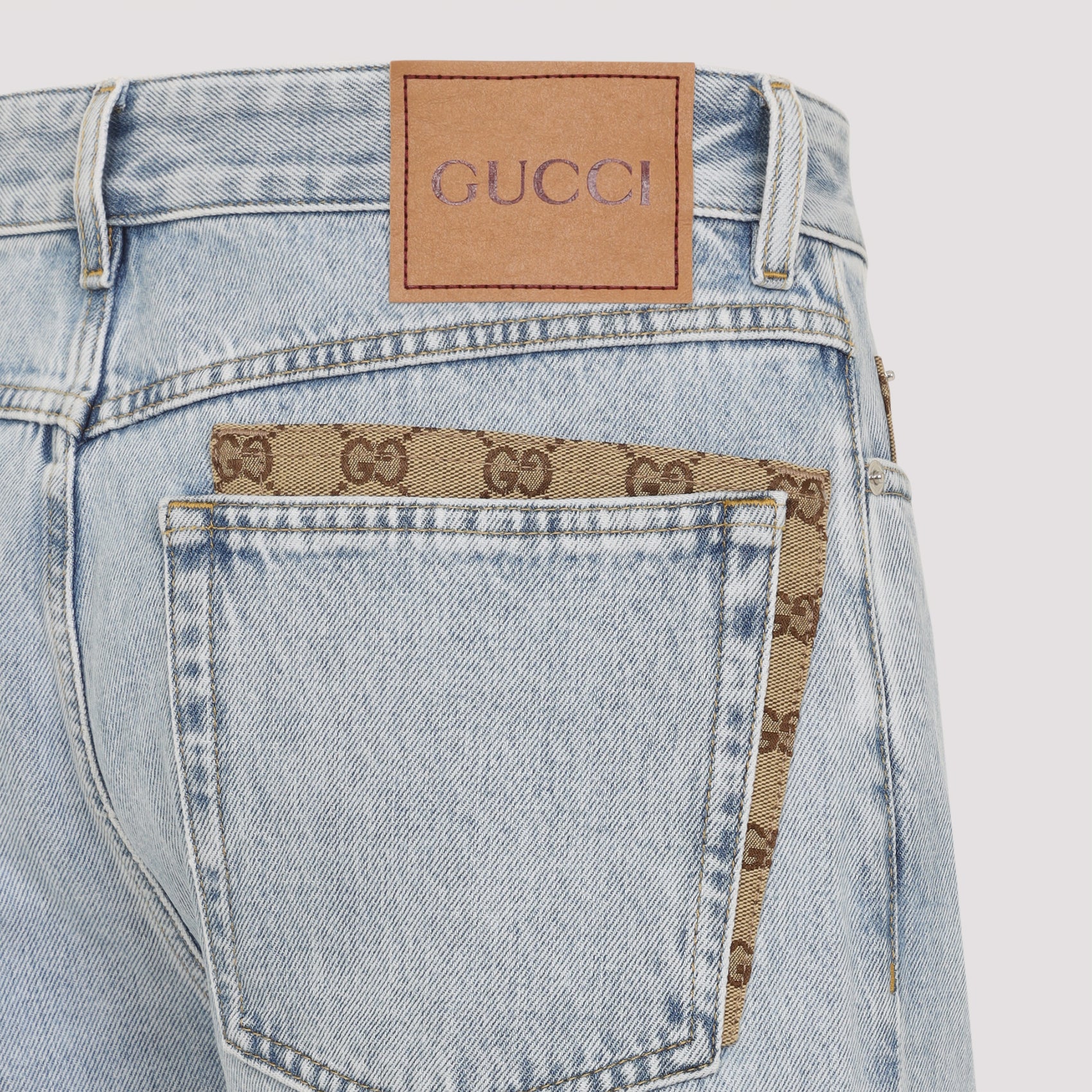 GUCCI Cotton Regular & Straight Leg Jeans for Men
