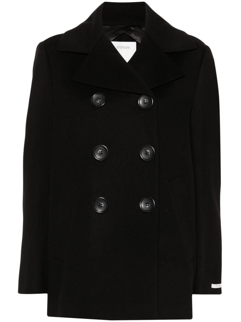 MAX MARA SPORTMAX Wool Notched Collar Double-Breasted Jacket for Women