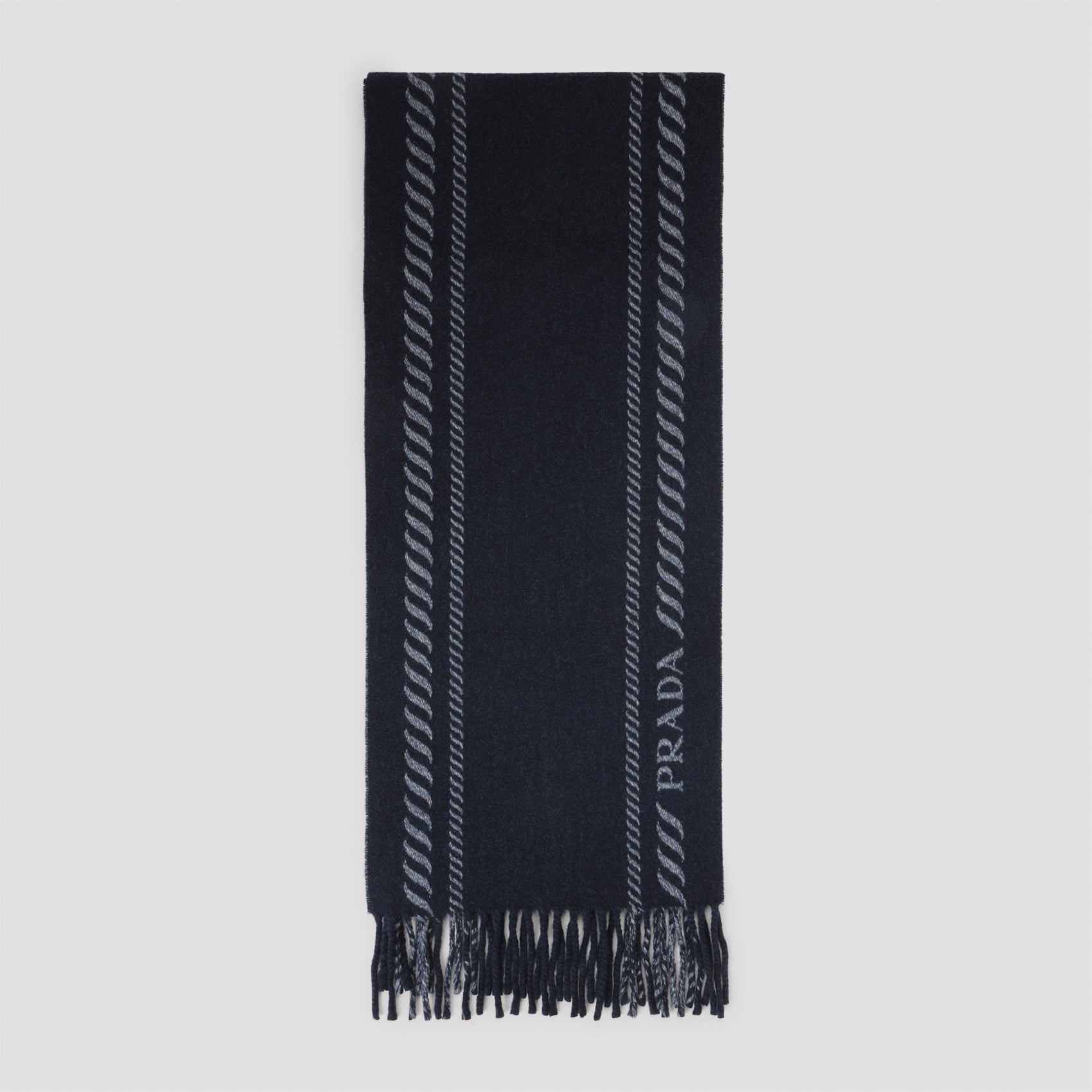 PRADA Luxurious Wool and Cashmere Scarf - 180cm x 28cm