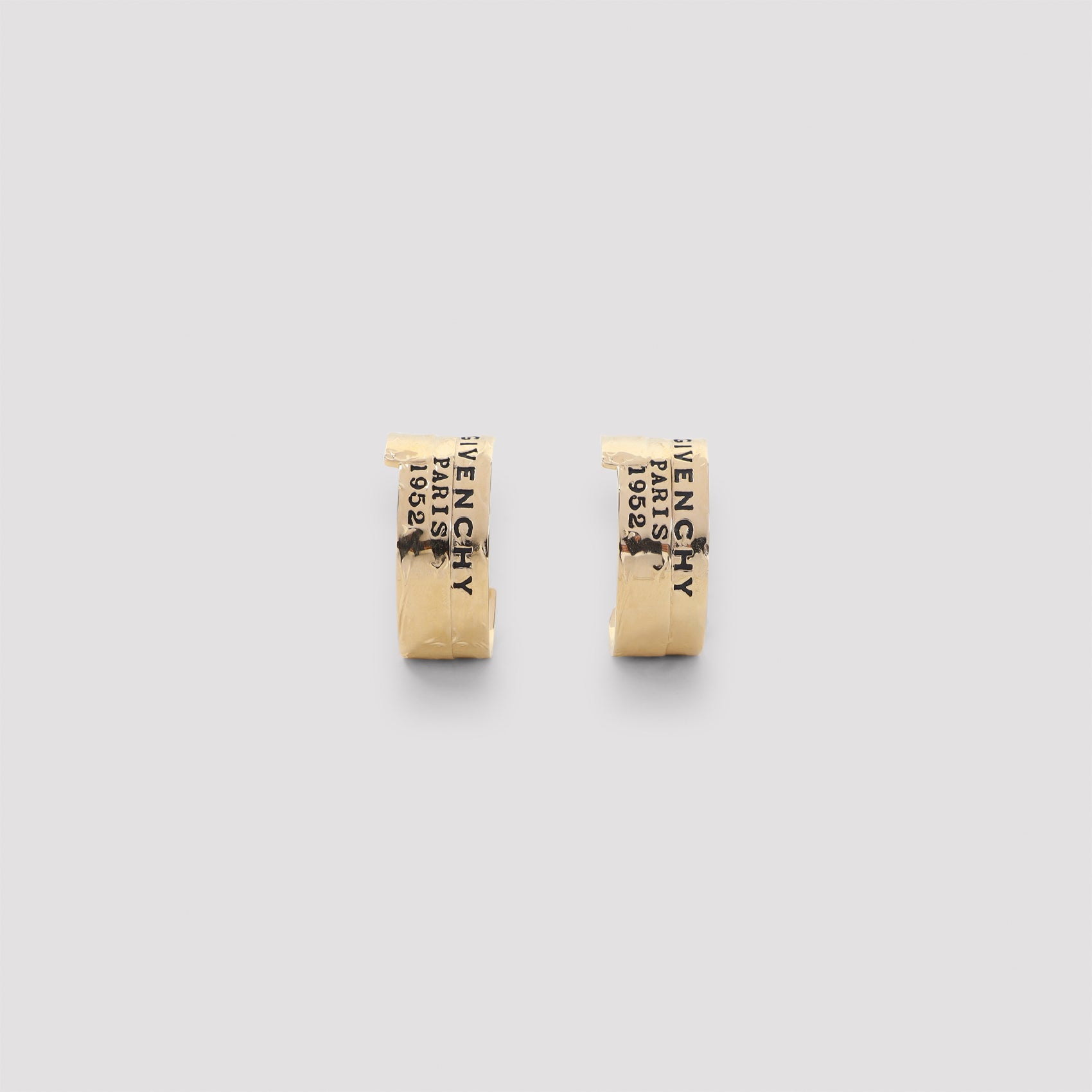 GIVENCHY Tape Golden Hoops Earrings