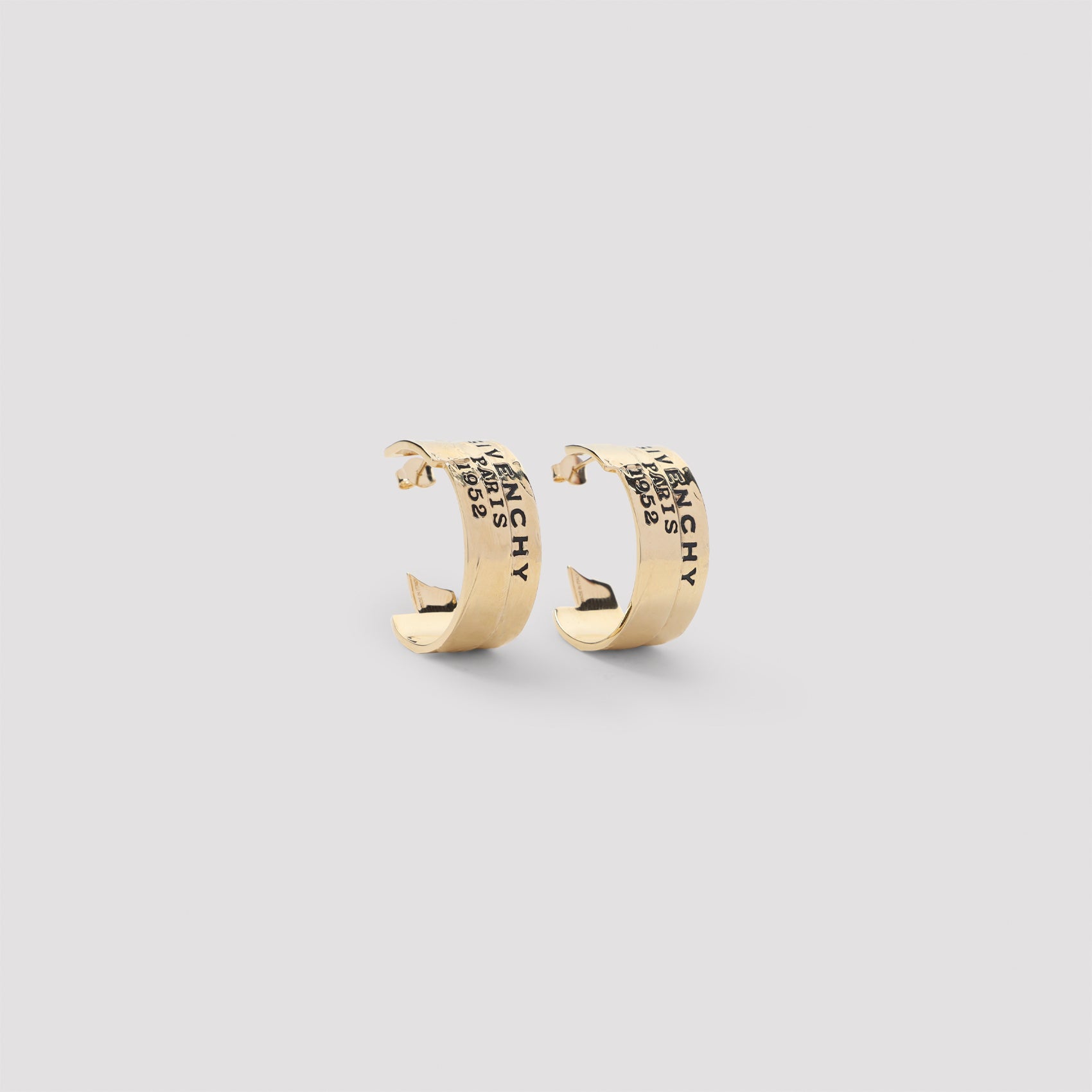 GIVENCHY Tape Golden Hoops Earrings