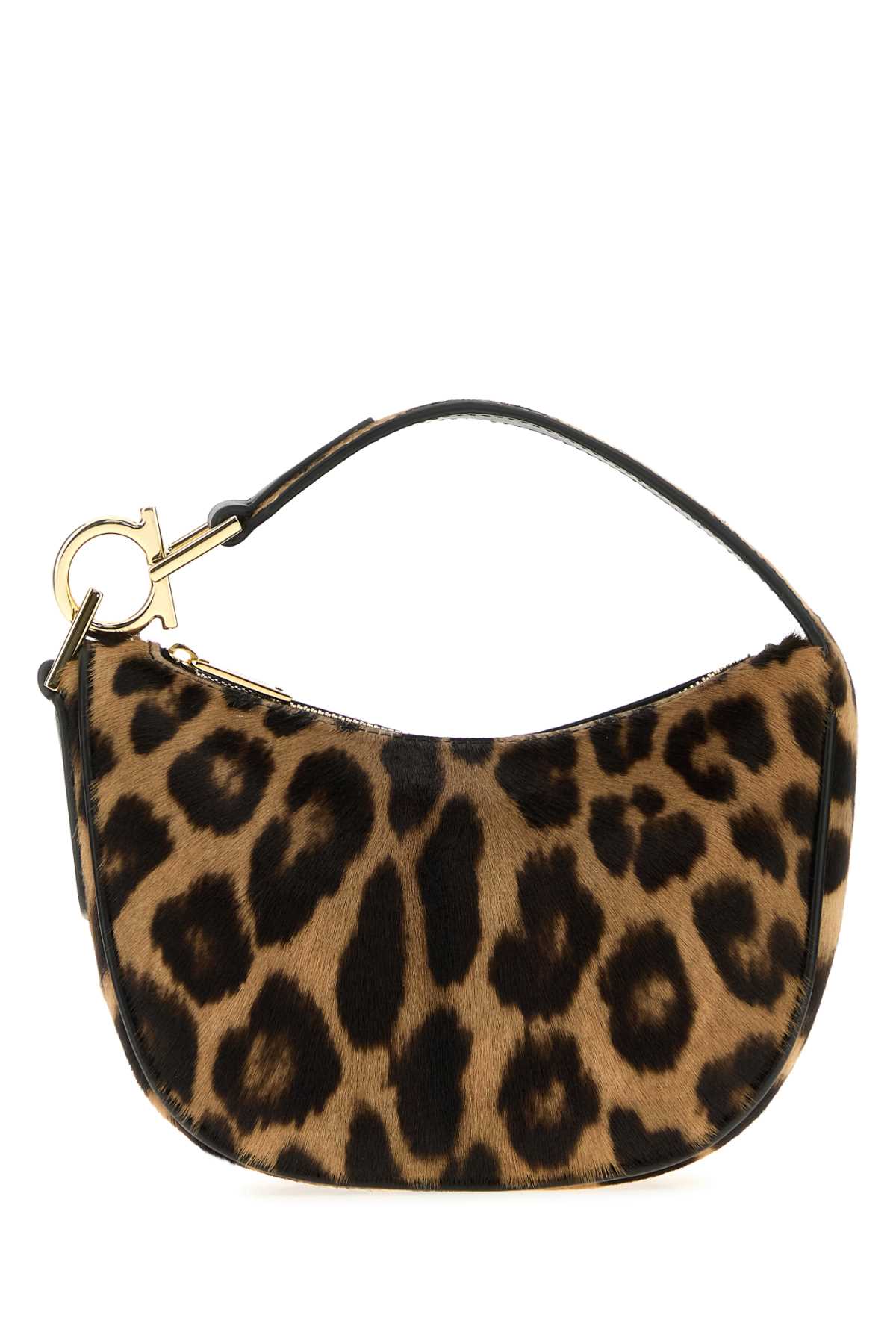 Ferragamo Printed 100% Leather Hair Handbag - Top Handle