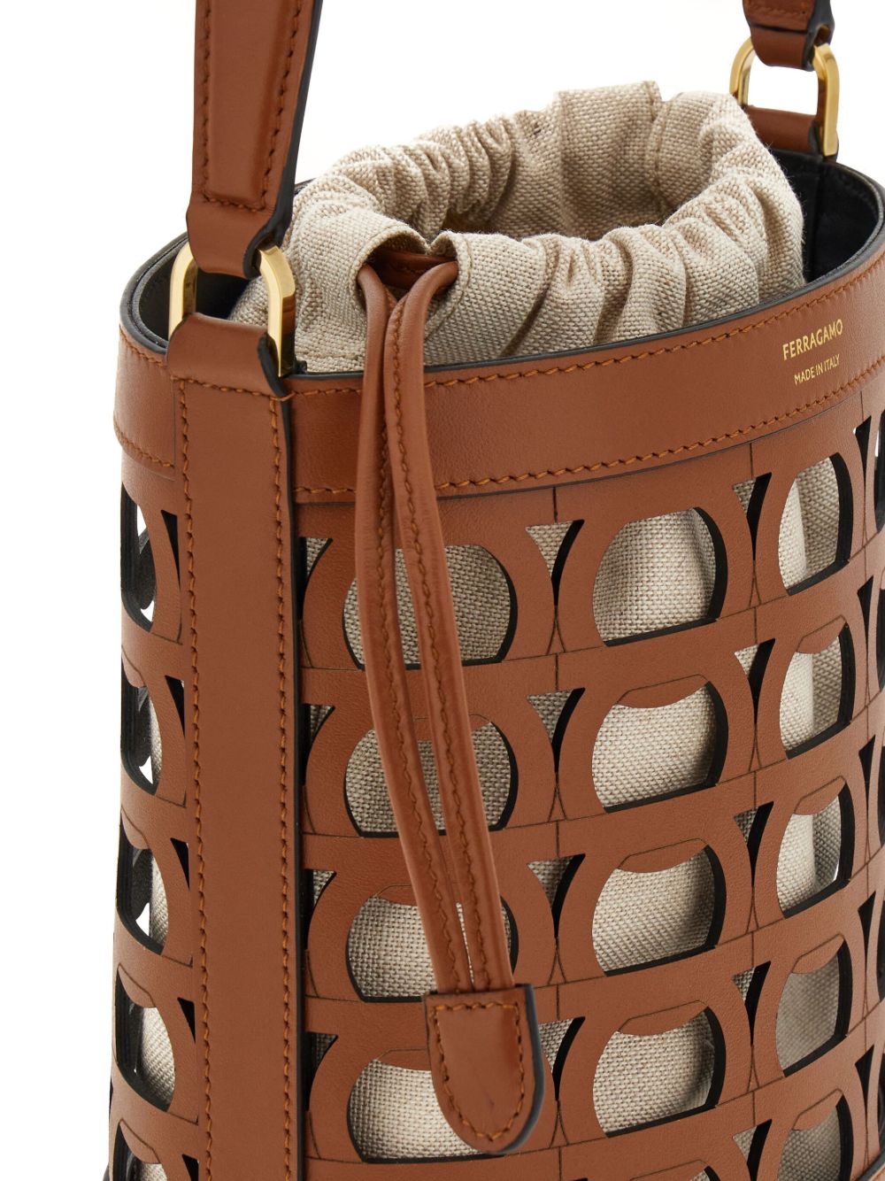 Ferragamo Perfect Monogram Mini Basket Handbag