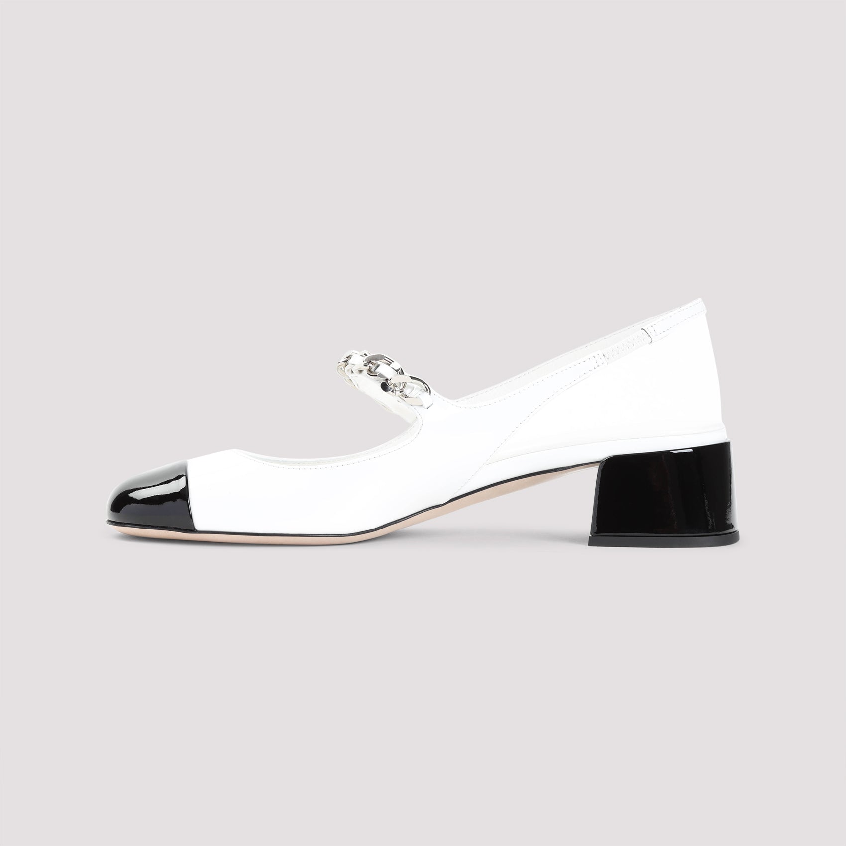 MIU MIU Men's Leather Pumps with 4cm Heel Height