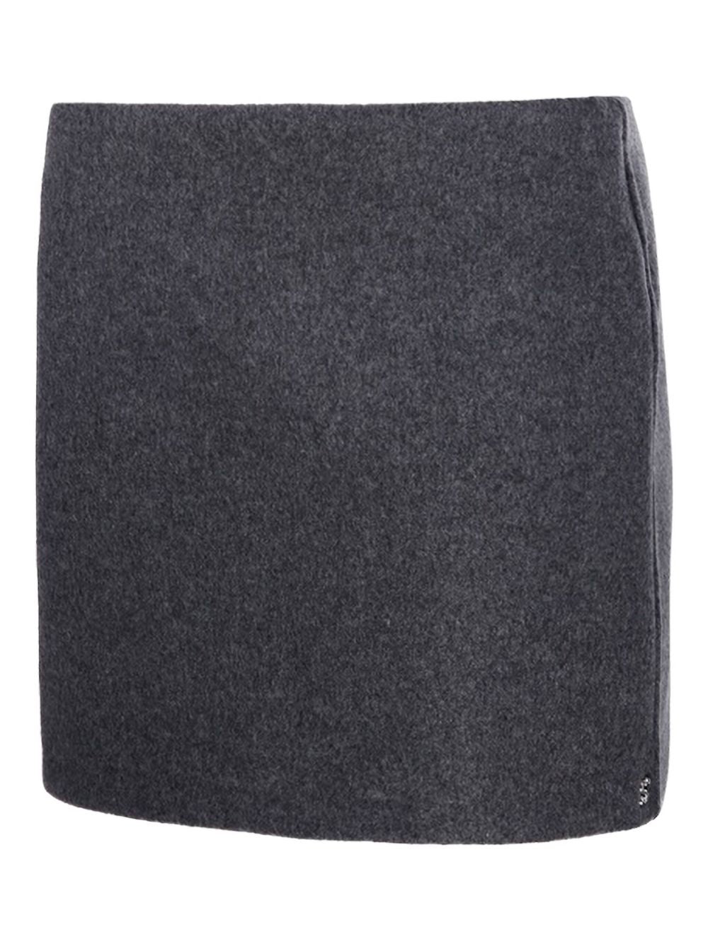 MAX MARA SPORTMAX Wool Skirt with Straight Hem and Rear Zip Fastening