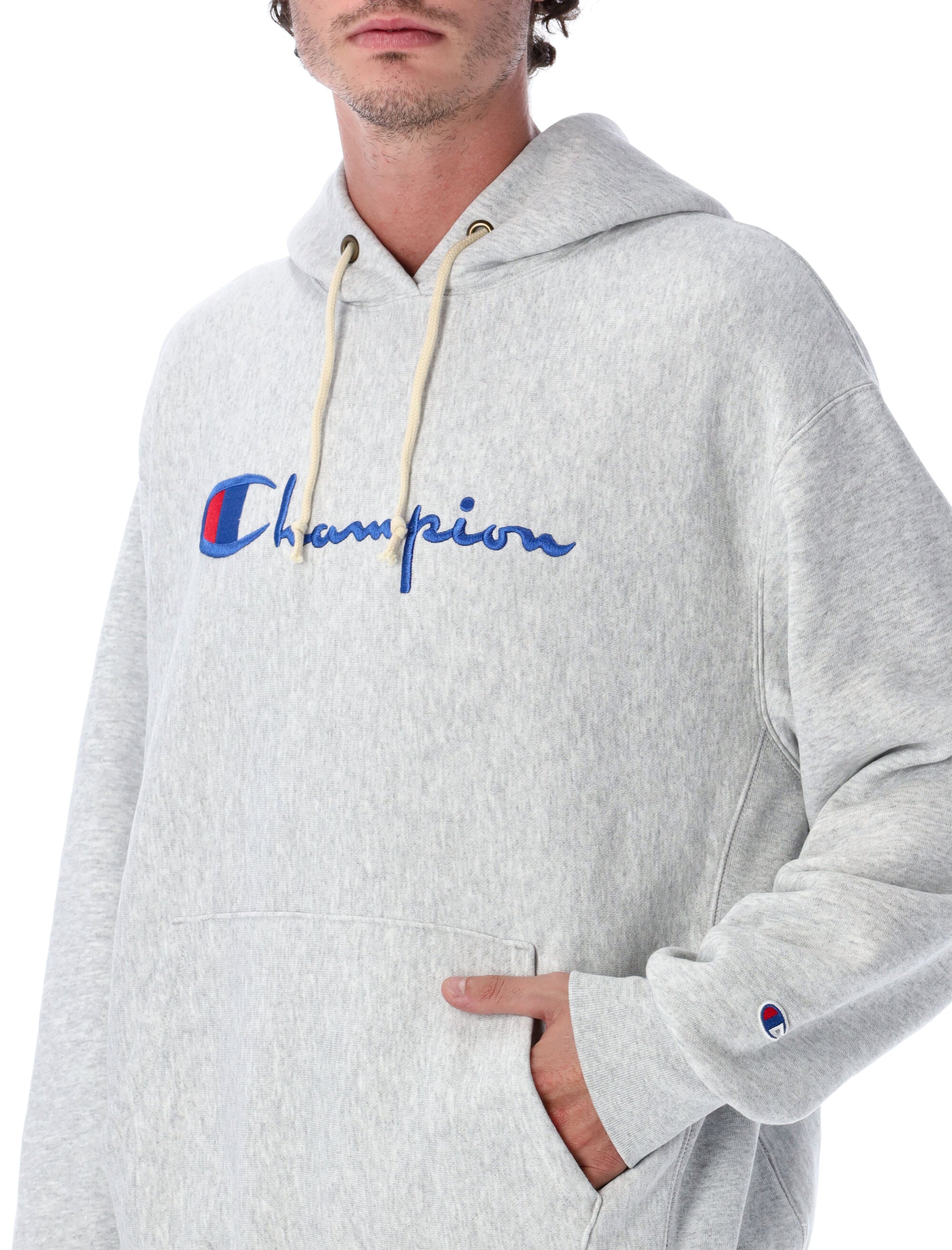 CHAMPION REVERSE WEAVE Men's Classic Logo Hoodie - Reverse Weave Fit