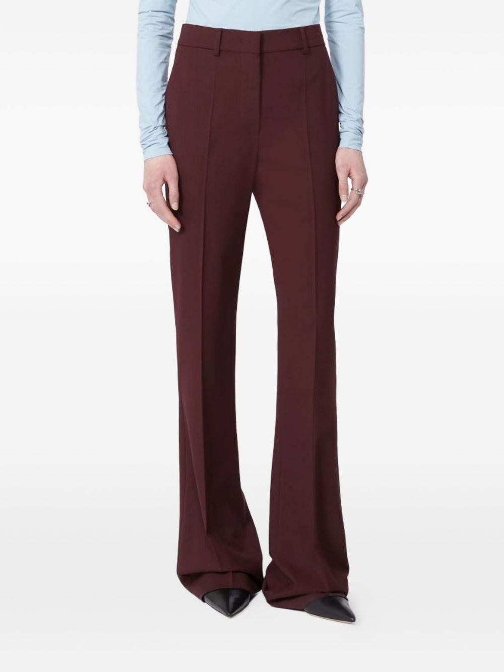 MAX MARA SPORTMAX Women's Wool Trousers with Pressed Crease