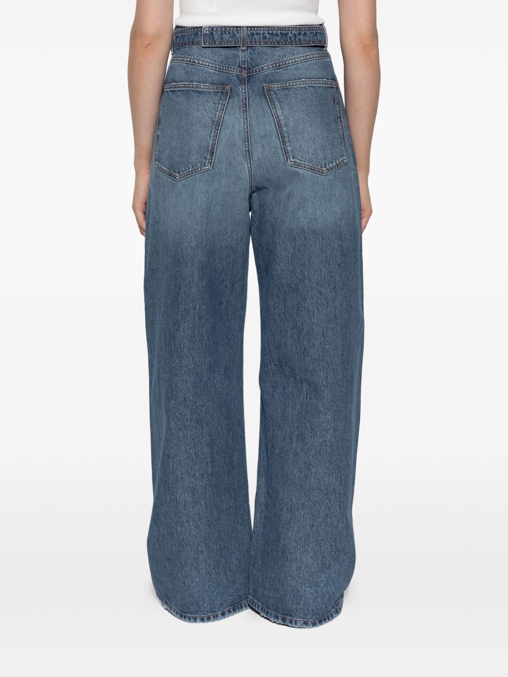 MAX MARA SPORTMAX Wide-Leg High-Rise Cotton Denim Jeans