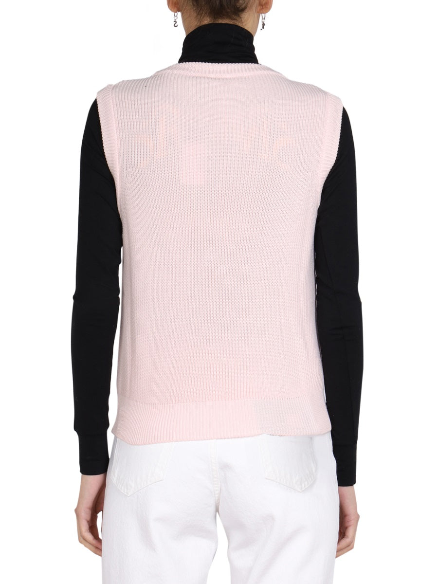 RAF SIMONS V-Neck Knit Vest for Women - SS22 Collection