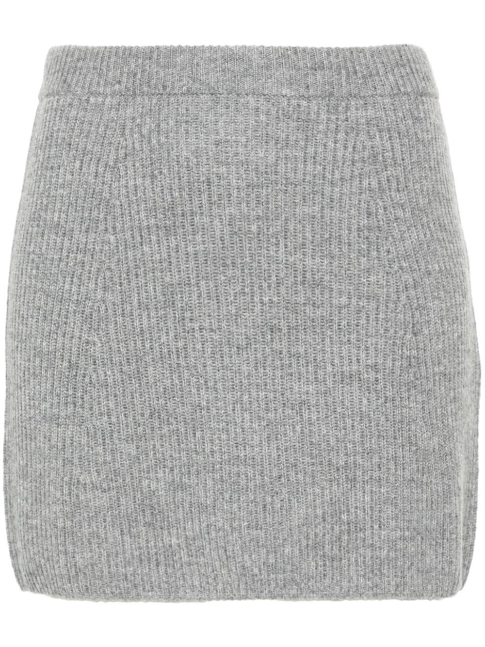 MAX MARA SPORTMAX Wool-Cashmere Blend Knit Skirt - Thigh-Length