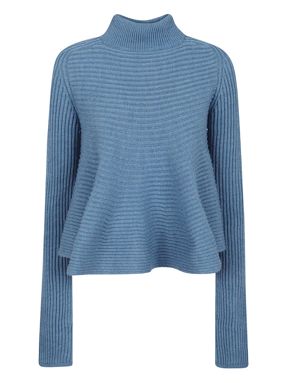 MAX MARA SPORTMAX Women's Wool Turtle-Neck Jumper with Flared Hem