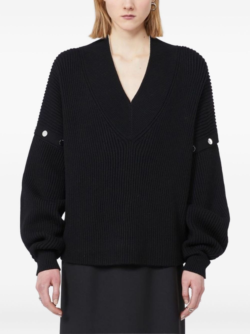 MAX MARA SPORTMAX V-Neck Wool Sweater for Women