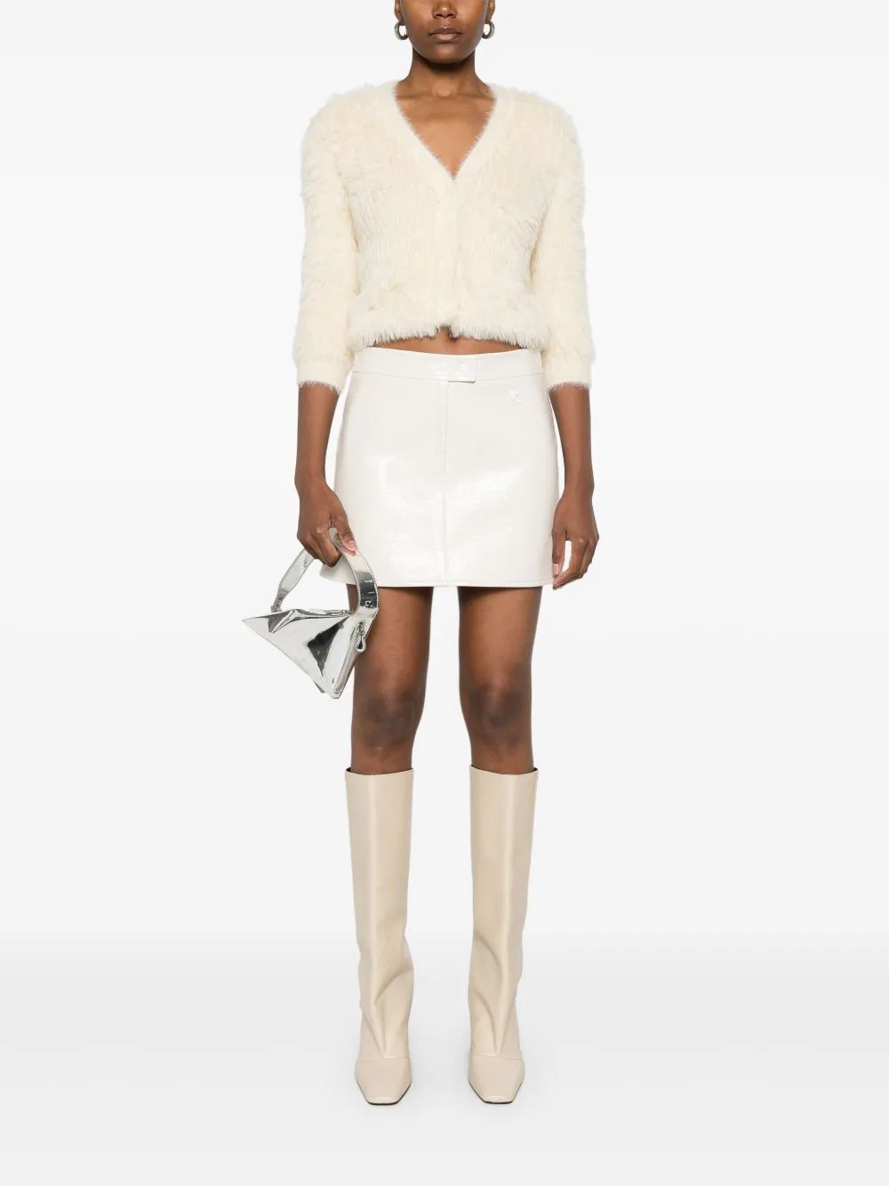 COURREGÈS Vinyl Reedition Mini Skirt