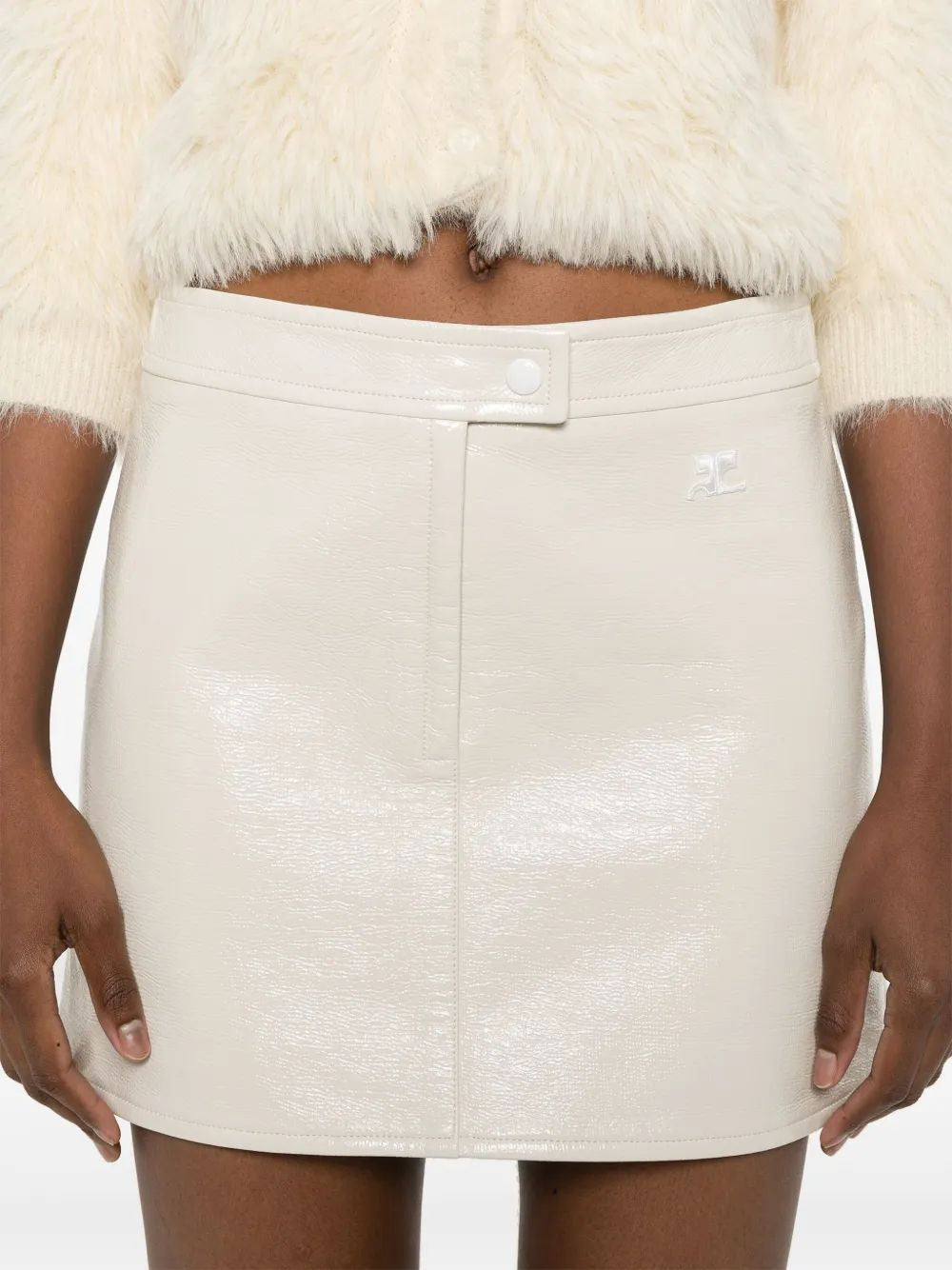 COURREGÈS Vinyl Reedition Mini Skirt