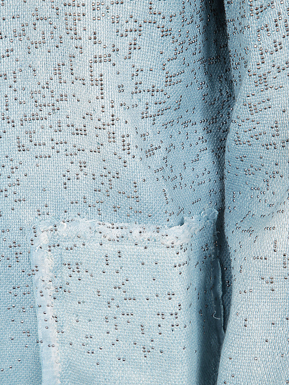 AVANT TOI Round Neck Micro Mat Stitch Mini Jacket with Studs and Strass