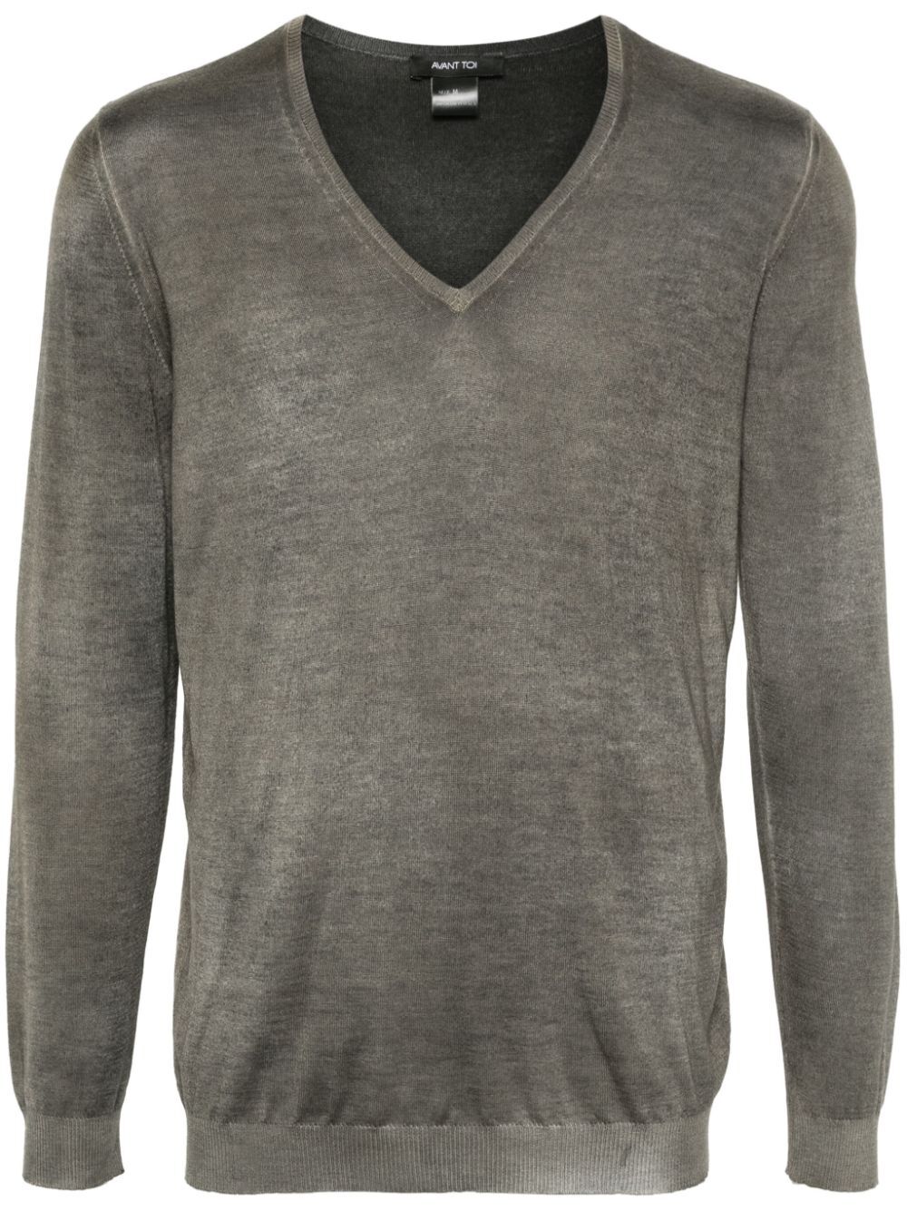AVANT TOI Camouflage Effect V-Neck Pullover