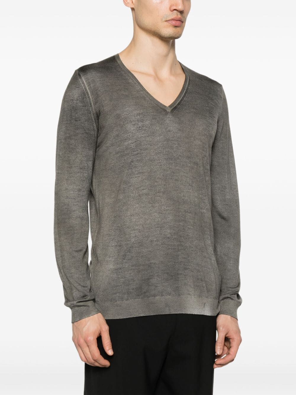 AVANT TOI Camouflage Effect V-Neck Pullover