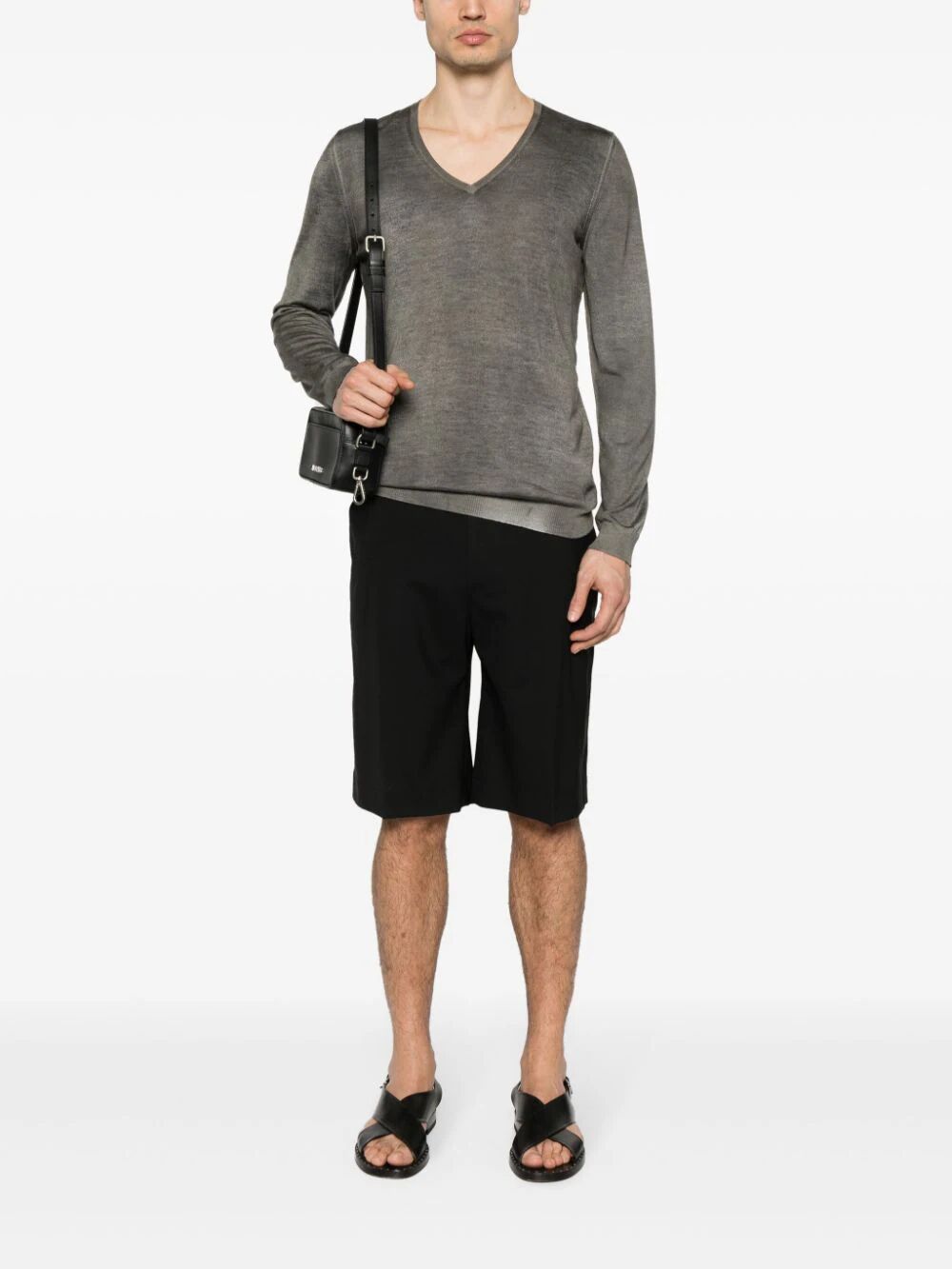 AVANT TOI Camouflage Effect V-Neck Pullover