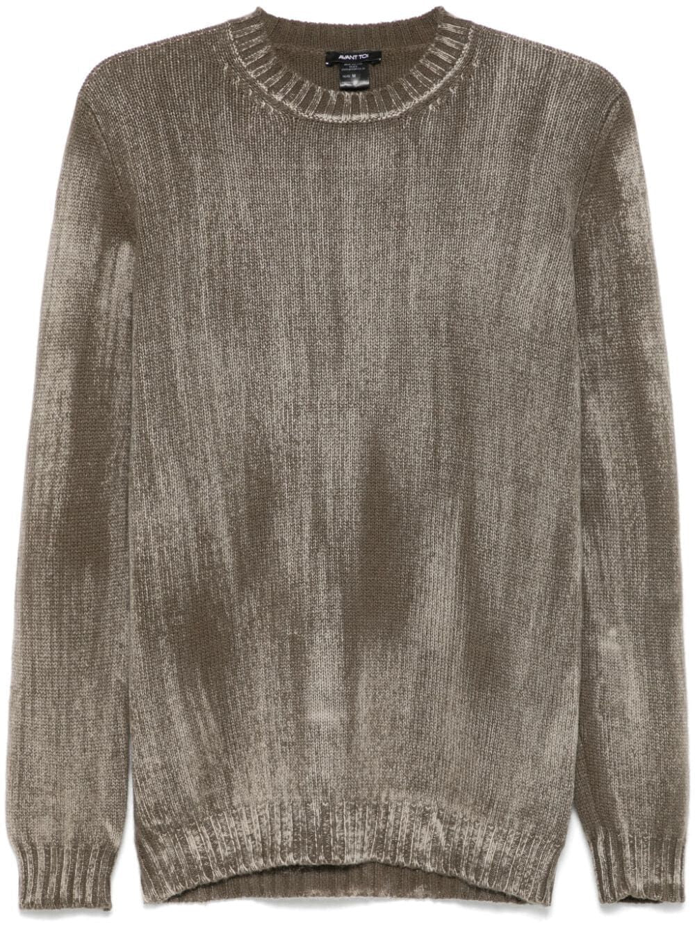 AVANT TOI Tonal Effect Round Neck Off Gauge Pullover