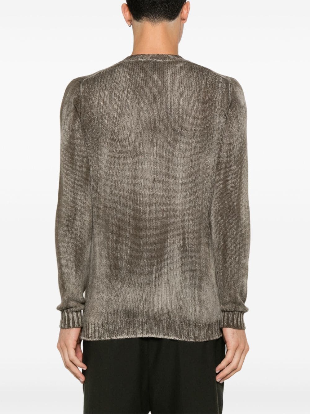 AVANT TOI Tonal Effect Round Neck Off Gauge Pullover