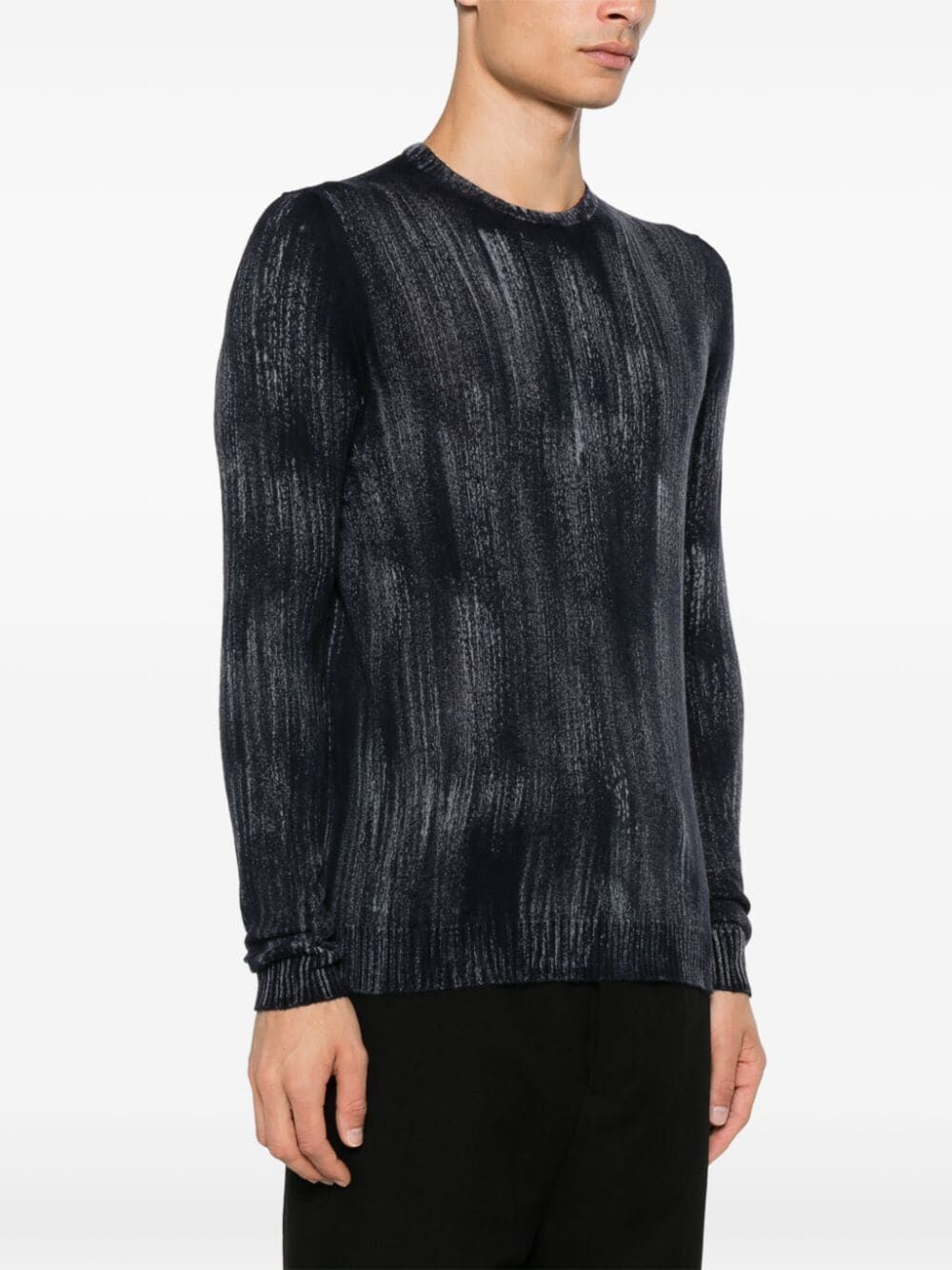 AVANT TOI Tonal Effect Round Neck Reversible Pullover