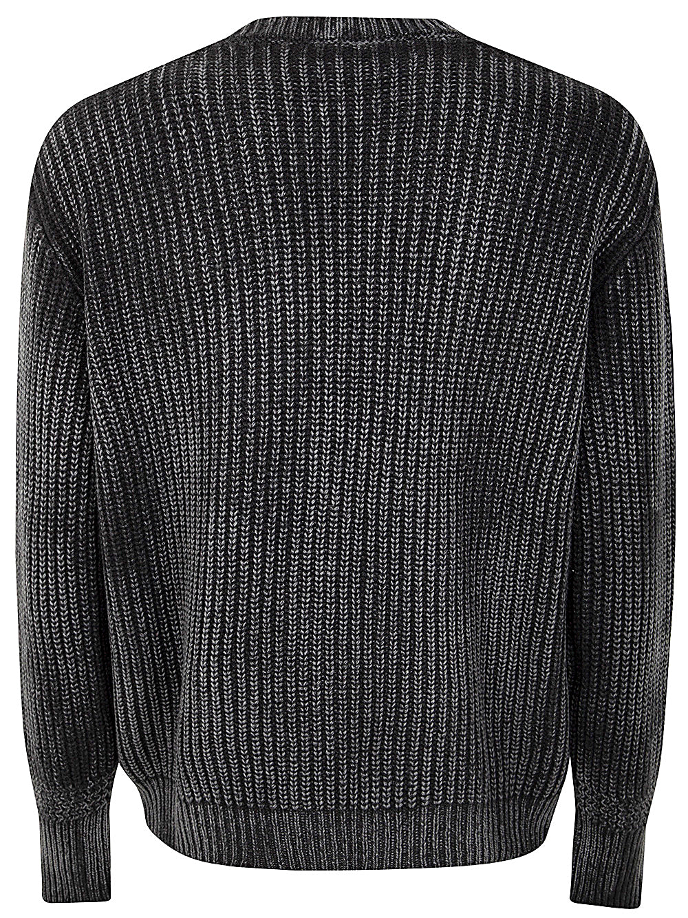 AVANT TOI Tonal Effect Ribbed Round Neck Pullover in Cashmere and Wool