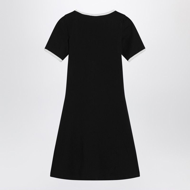 COURREGÈS Chic Cotton Mini Dress with Contrast Edges