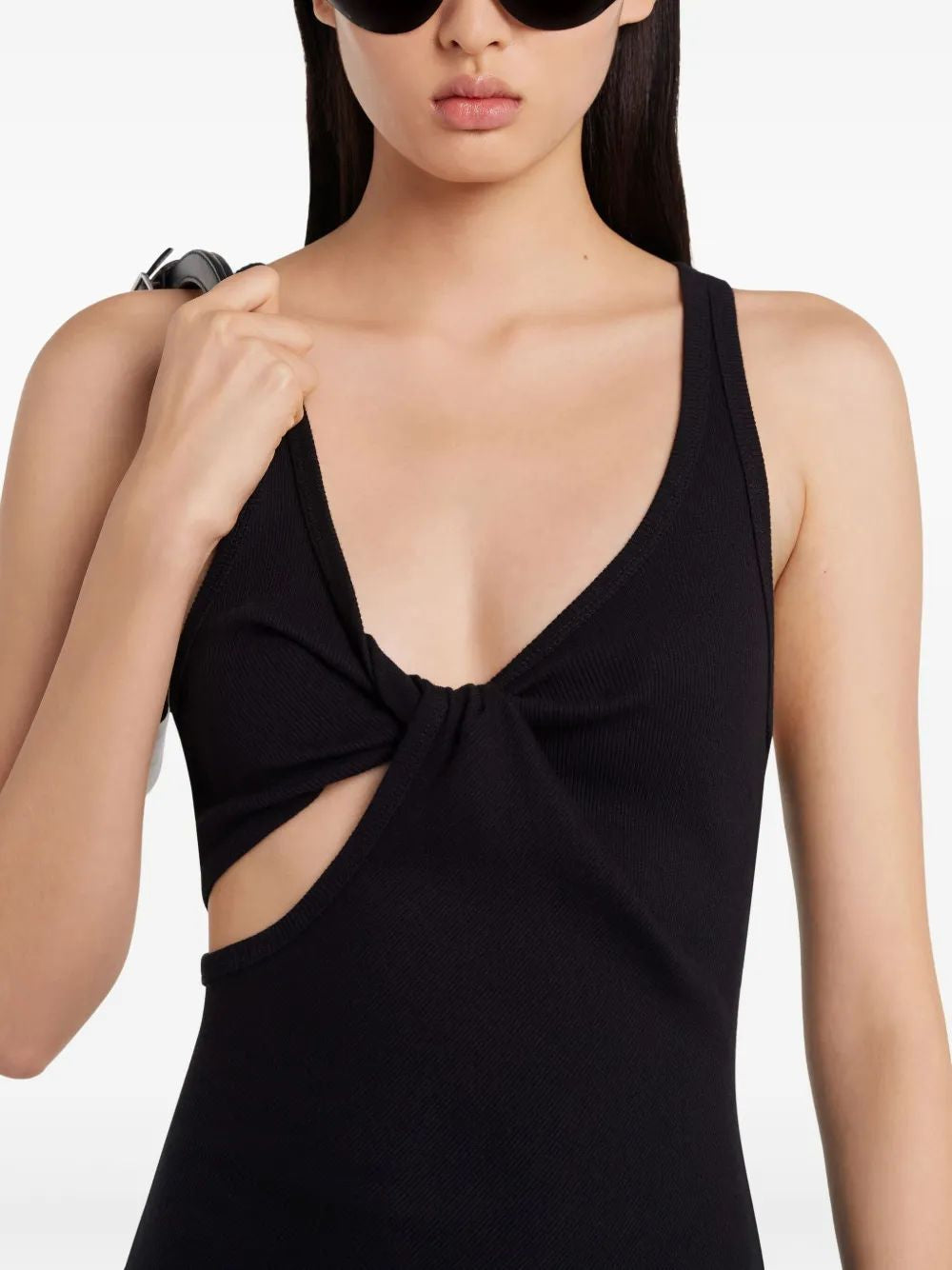 COURREGÈS 90's Styled Twist Mini Dress for Women