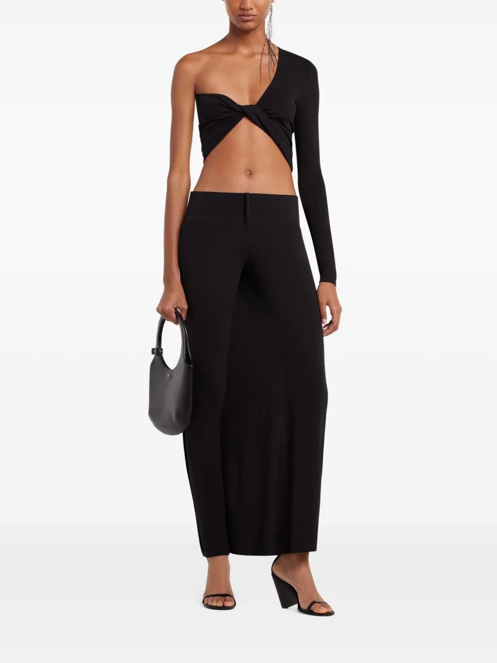 COURREGÈS Asymmetrical Twist Mini Crop Top