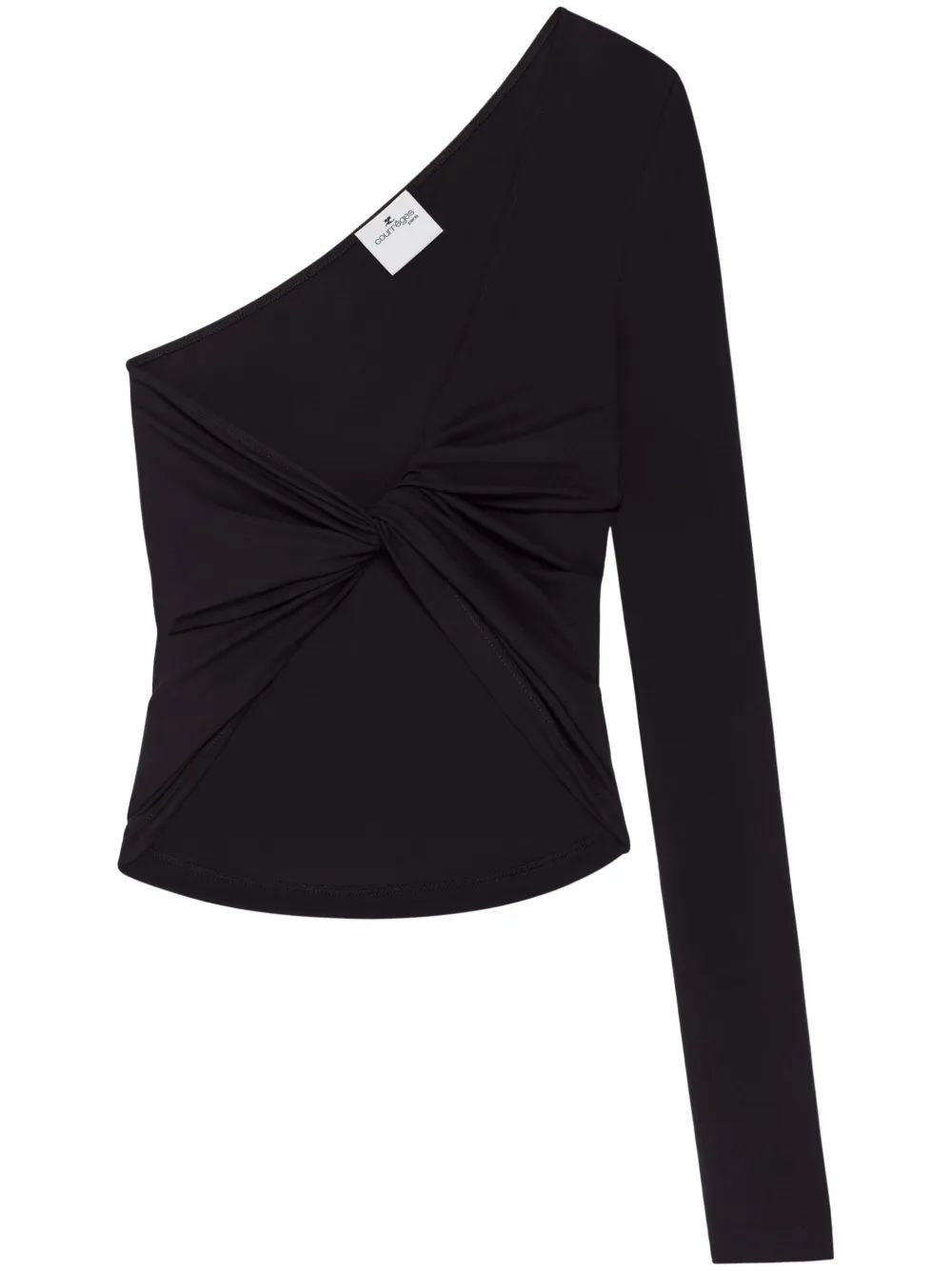 COURREGÈS Asymmetrical Twist Mini Crop Top