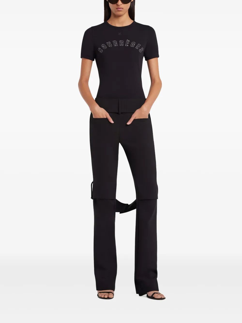 COURREGÈS Medusa Contrast Mini T-Shirt