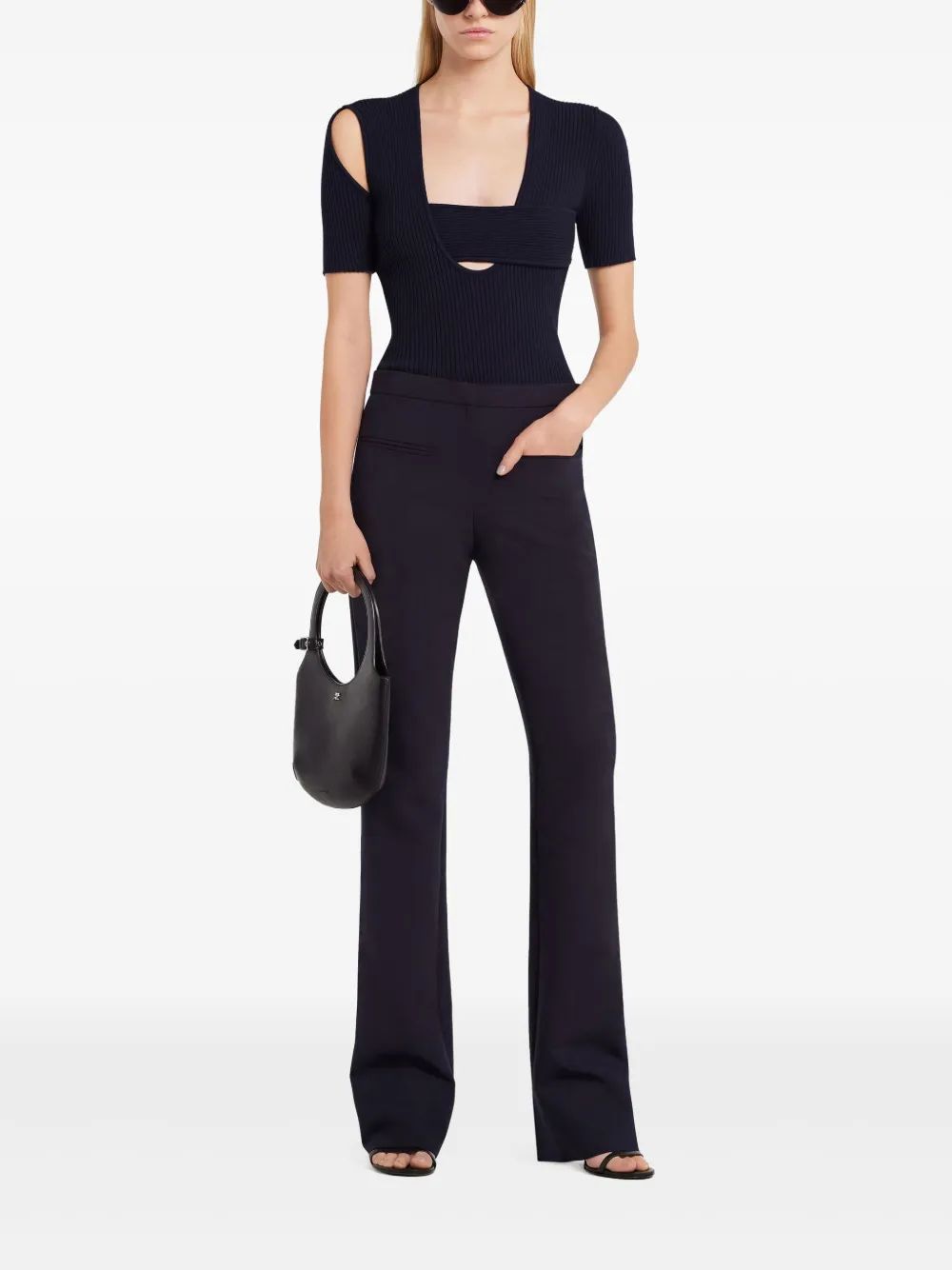 COURREGÈS Infinity Rib Knit Sweater