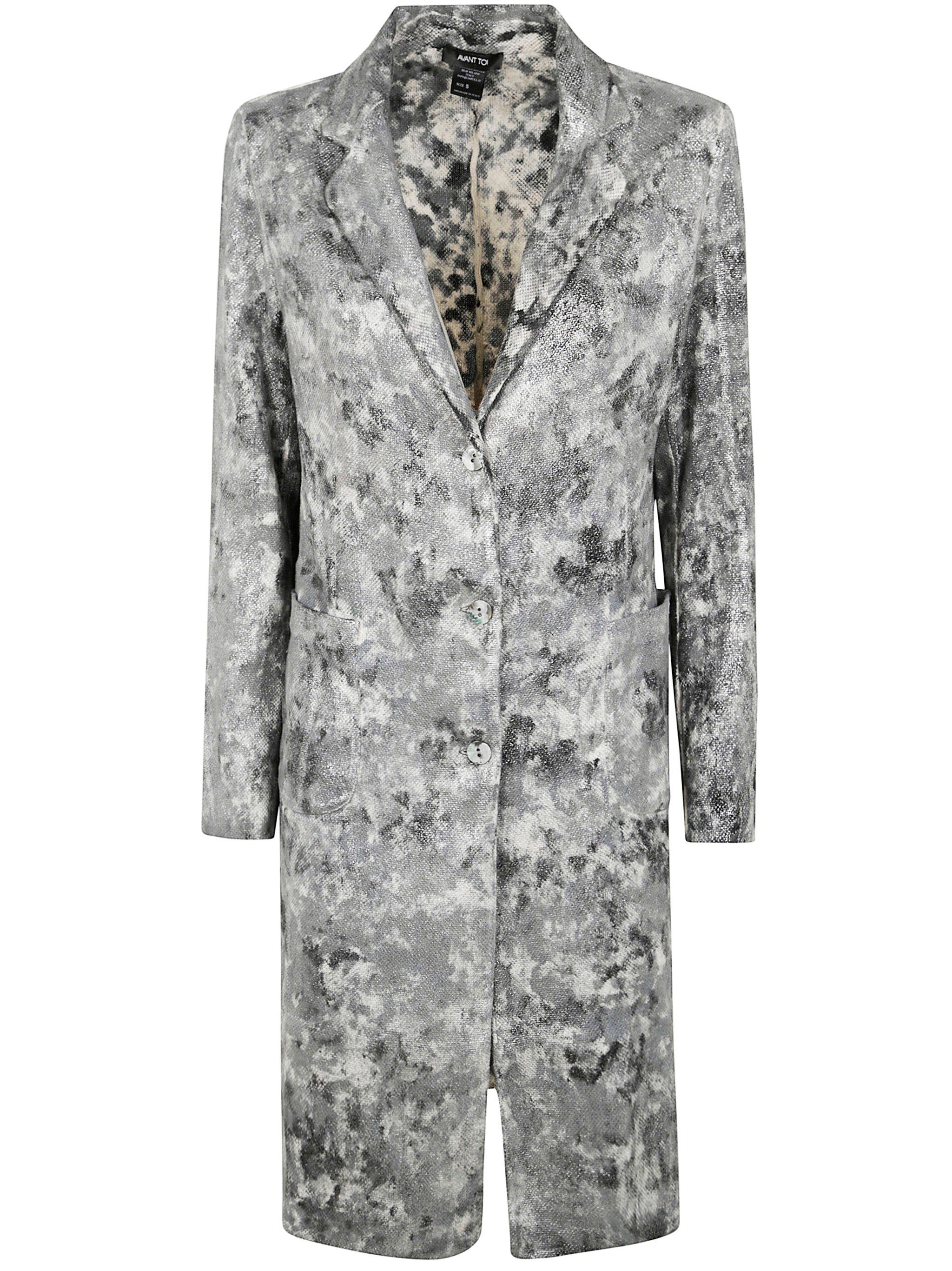 AVANT TOI Camouflage Rever Neck Micro Mat Stitch Duster