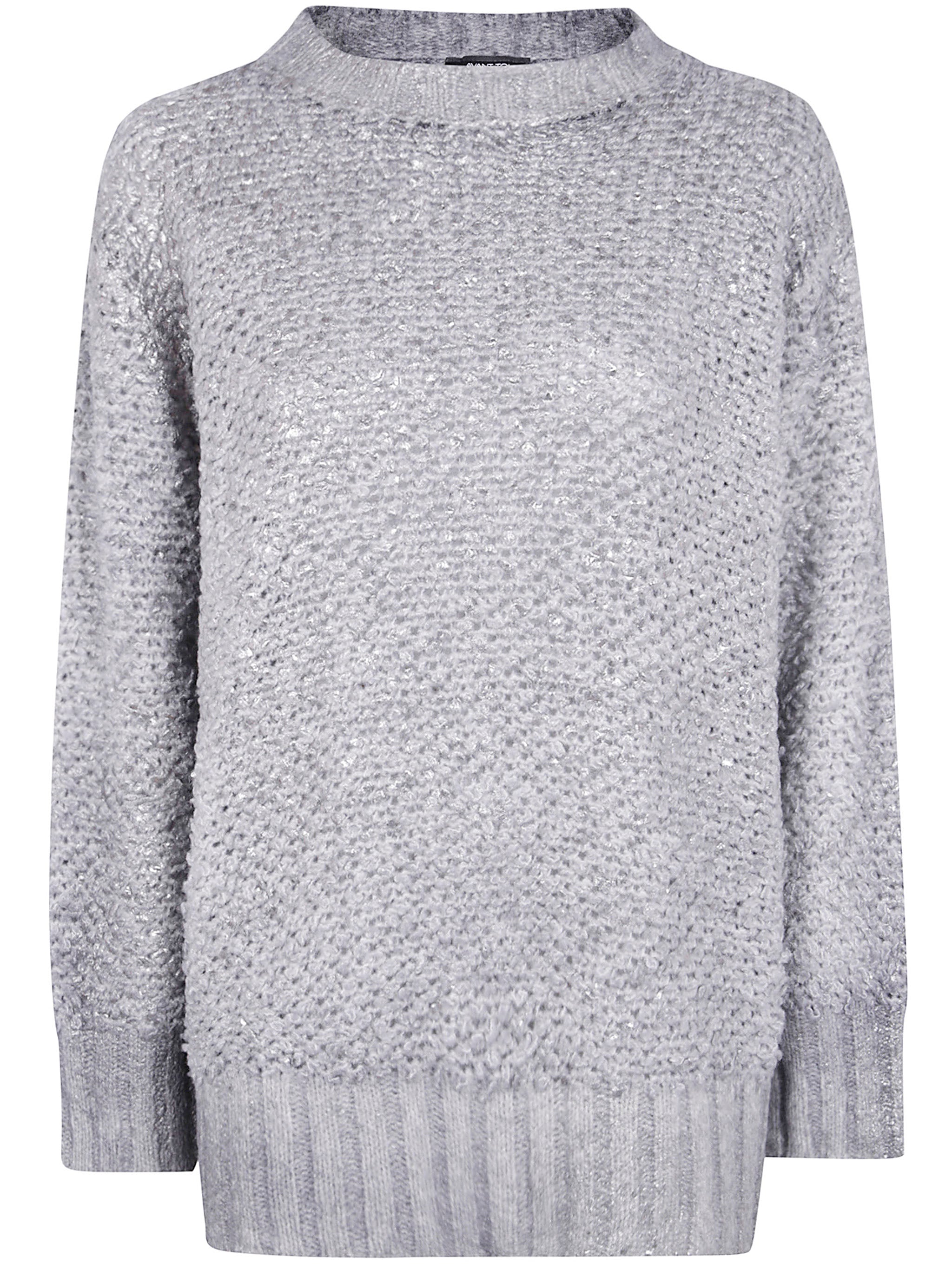 AVANT TOI Hand Painted Round Neck Furry Stitch Pullover