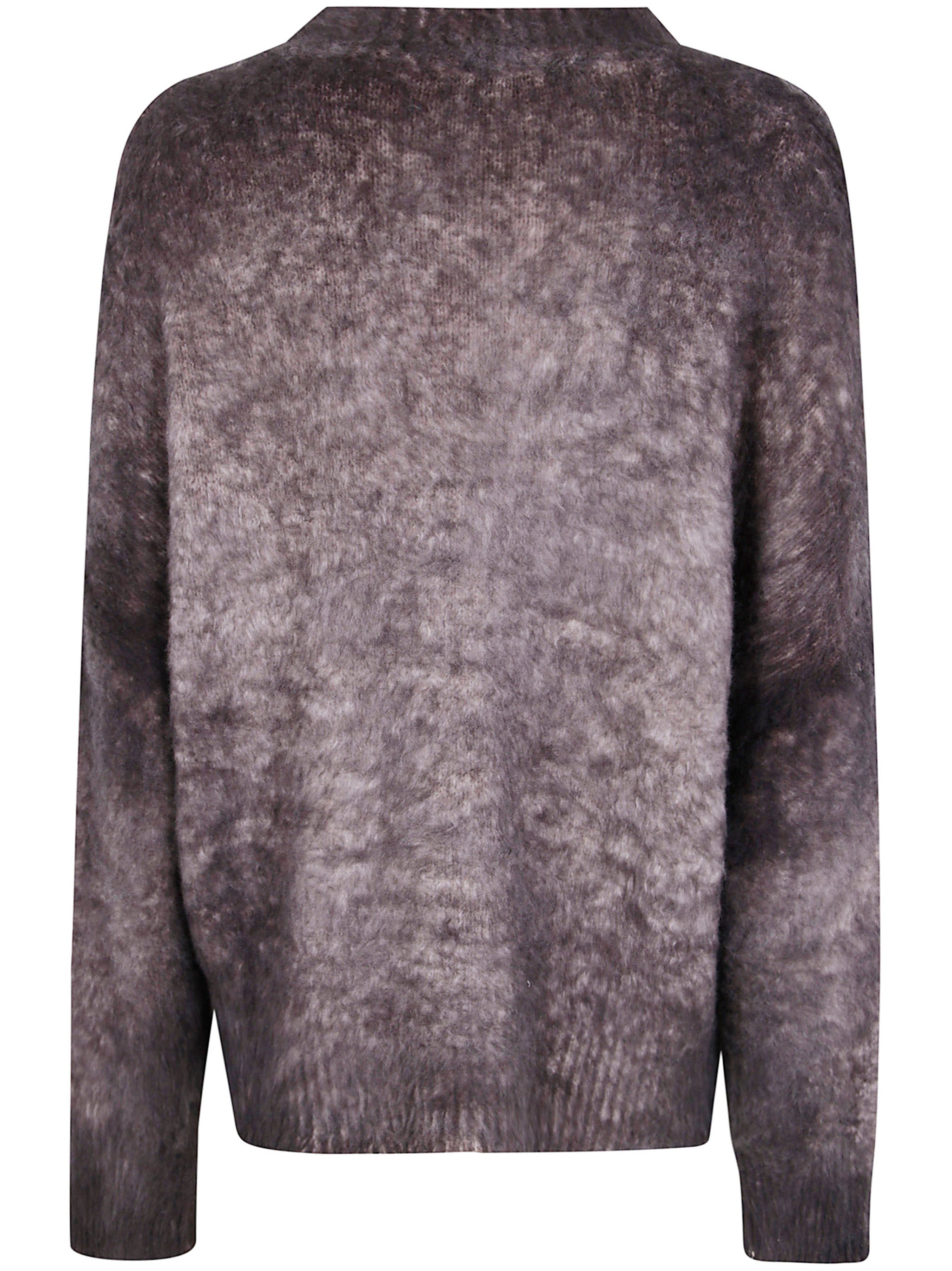 AVANT TOI Hand Painted Brushed Cotton V Neck Pullover for Women