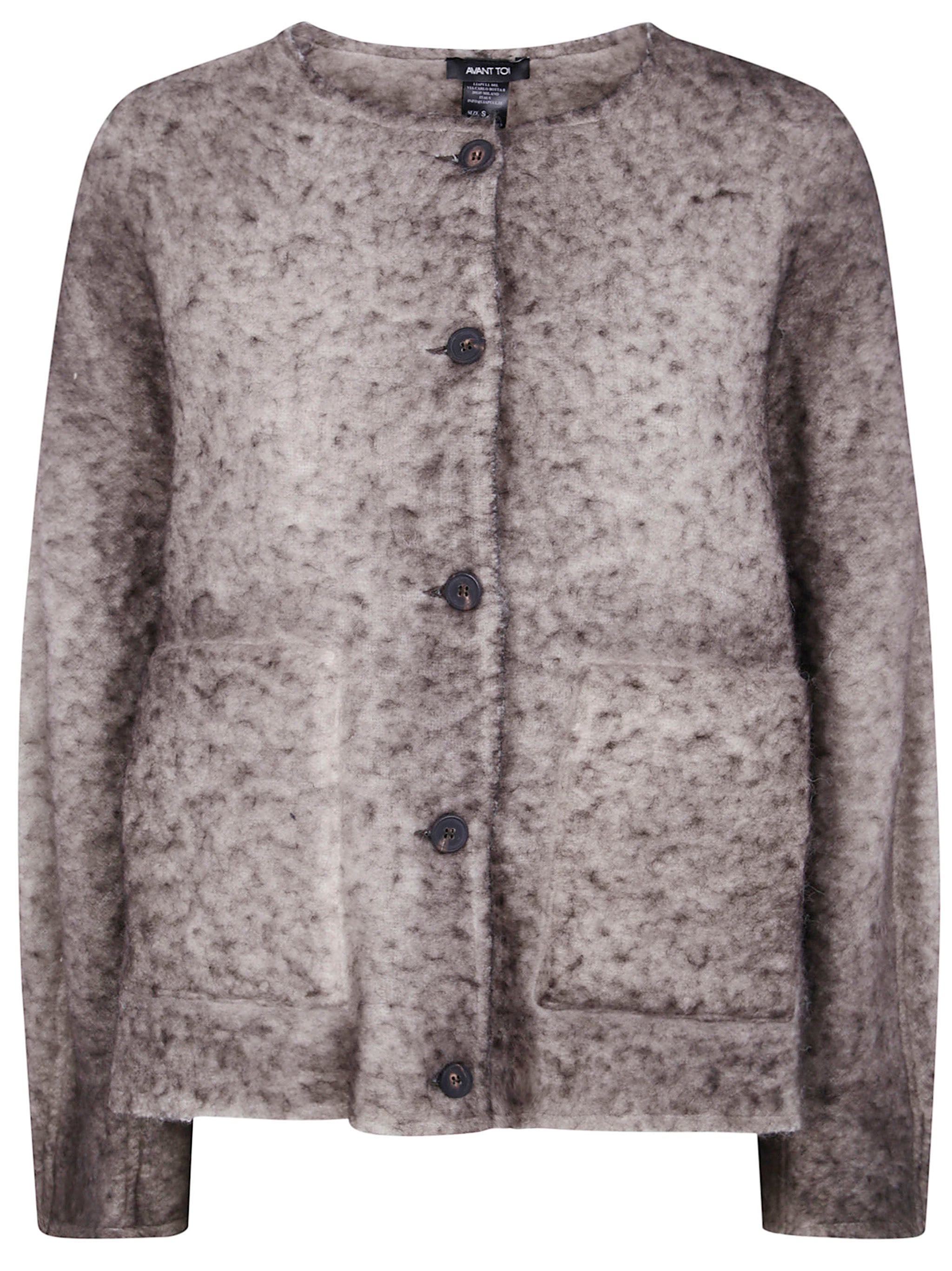 AVANT TOI Hand-Painted Alpaca Round Neck Jacket for Women