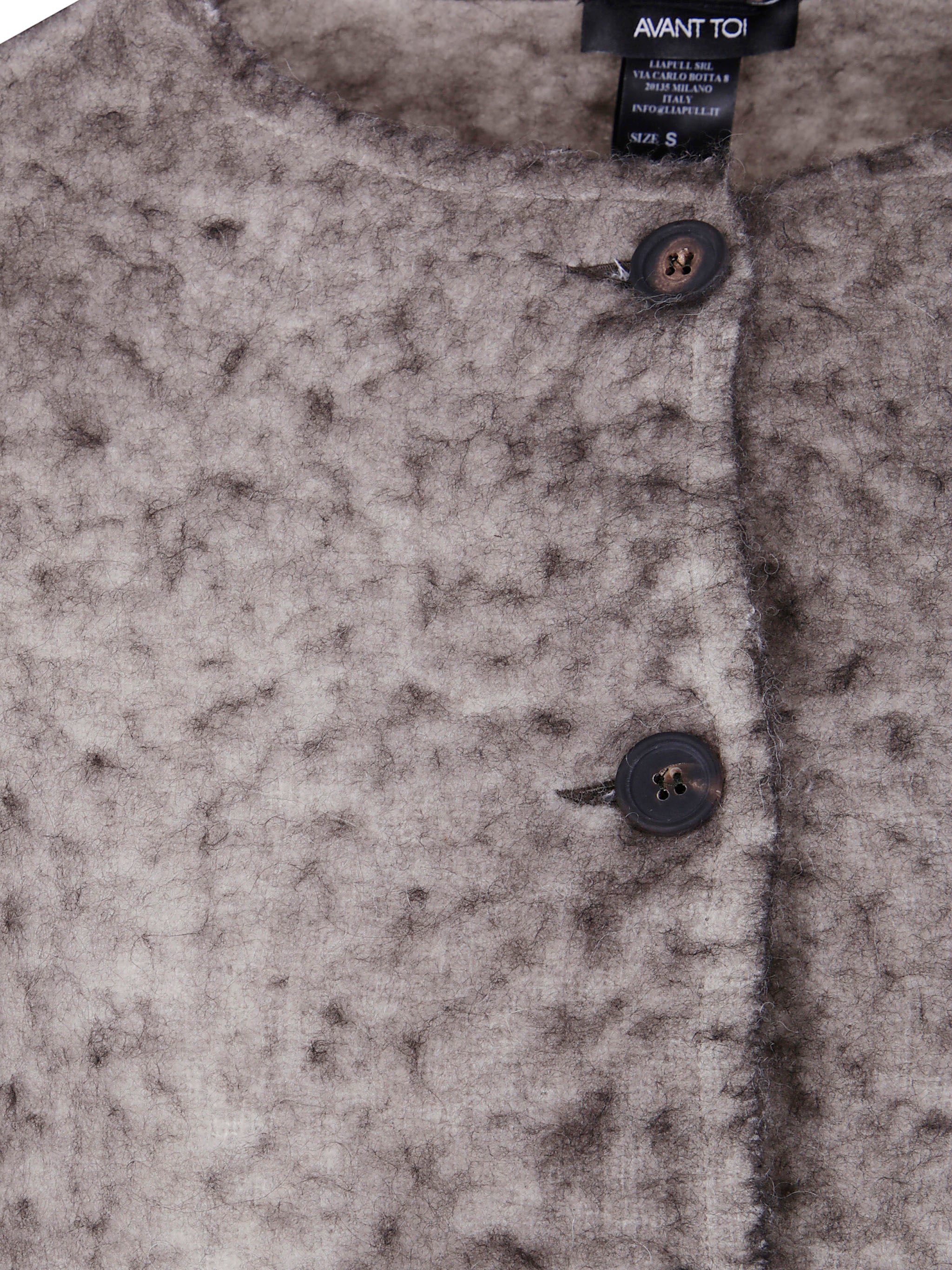 AVANT TOI Hand-Painted Alpaca Round Neck Jacket for Women