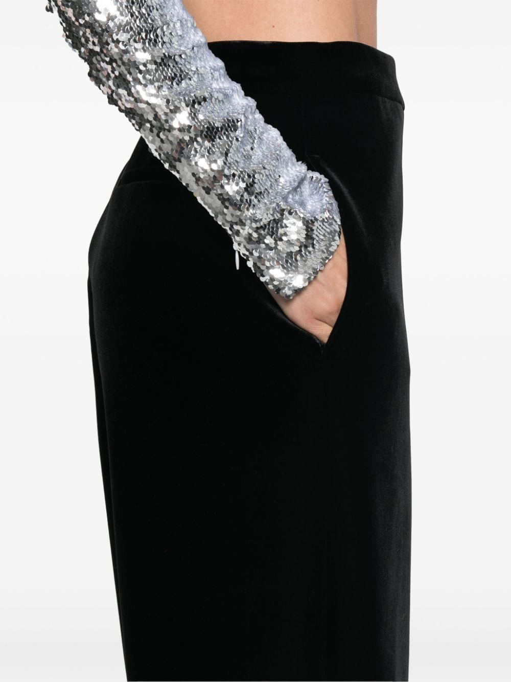 MAX MARA SPORTMAX High-Waisted Velvet Trousers for Women