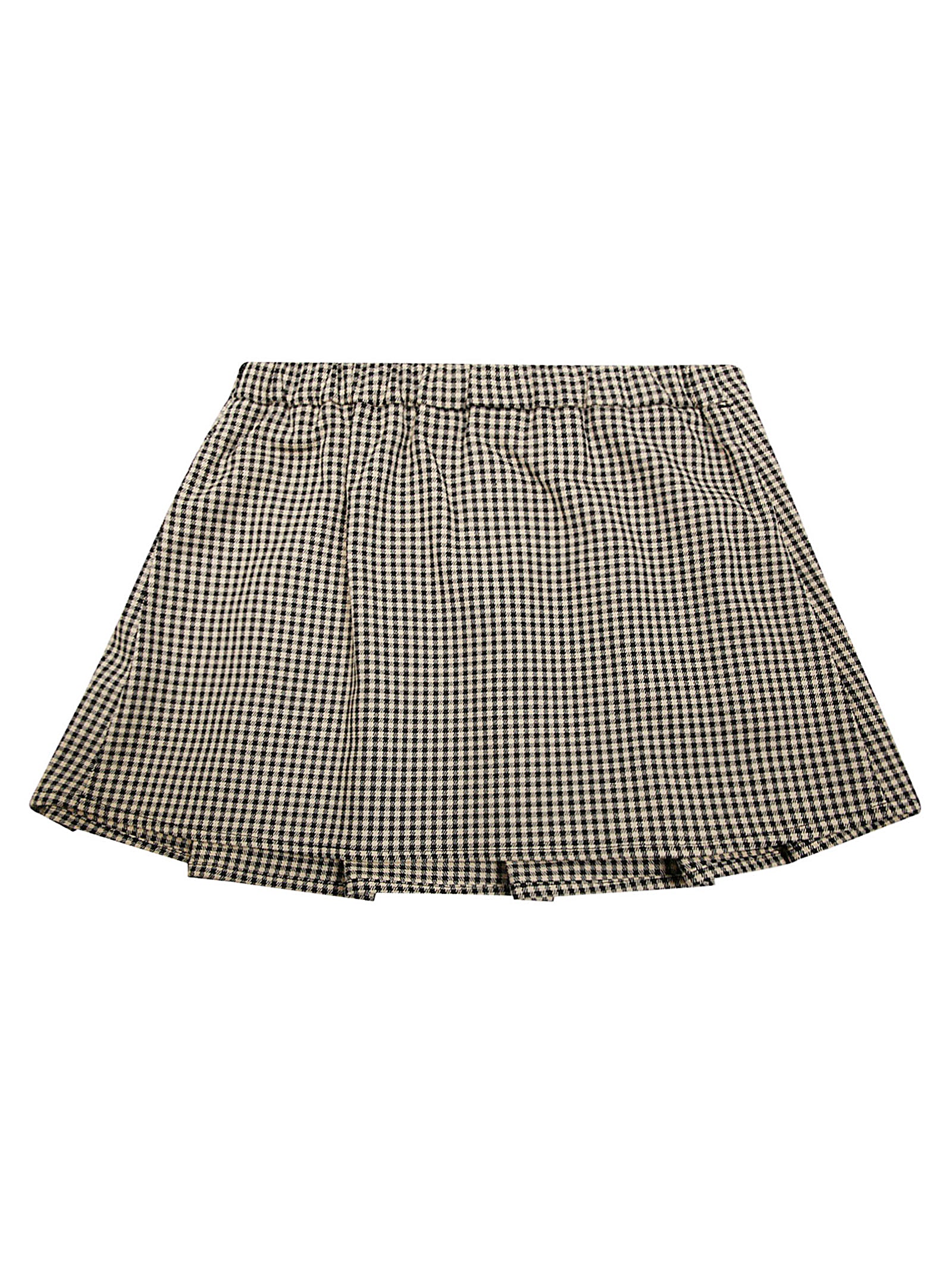 PATRIZIA PEPE Chic Mini Skirt with Microcheck Pleats