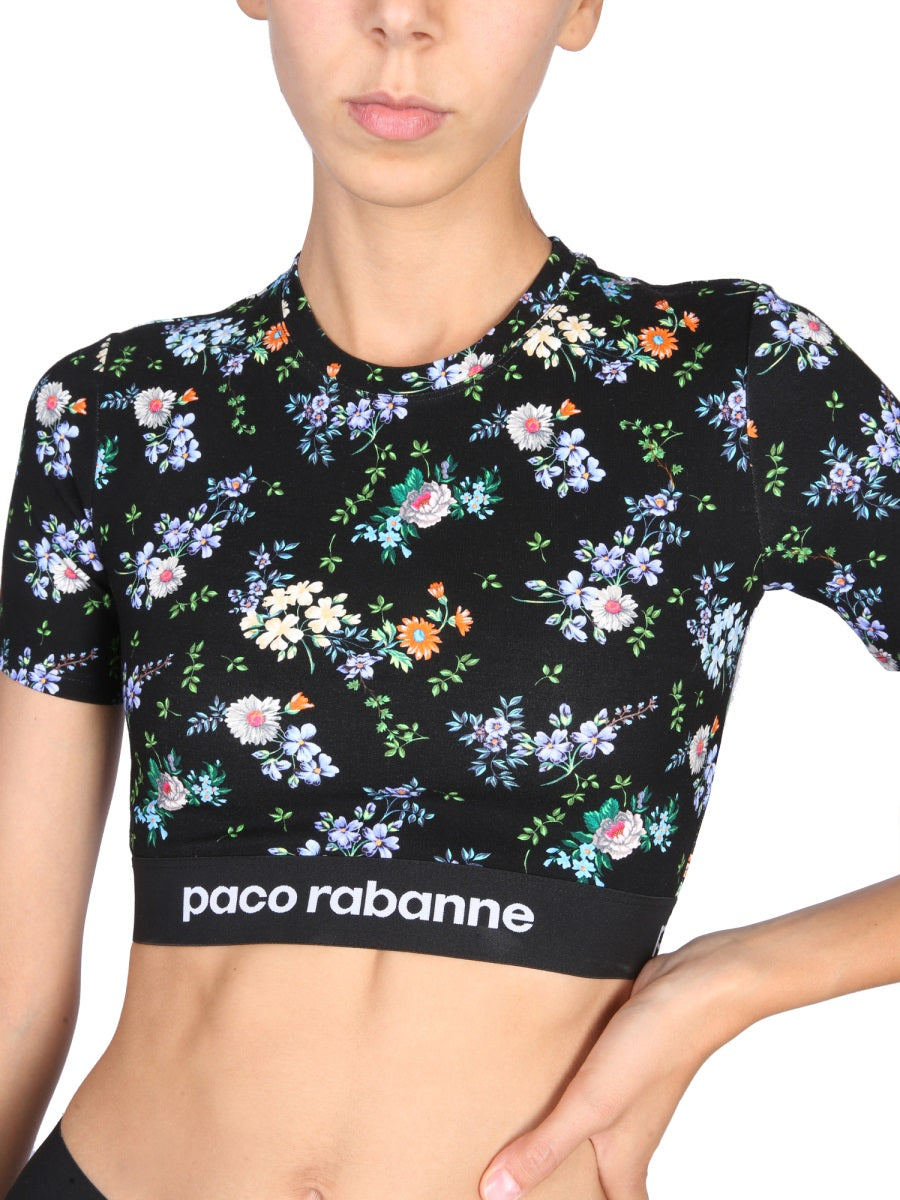 PACO RABANNE Floral Cropped Top for Women