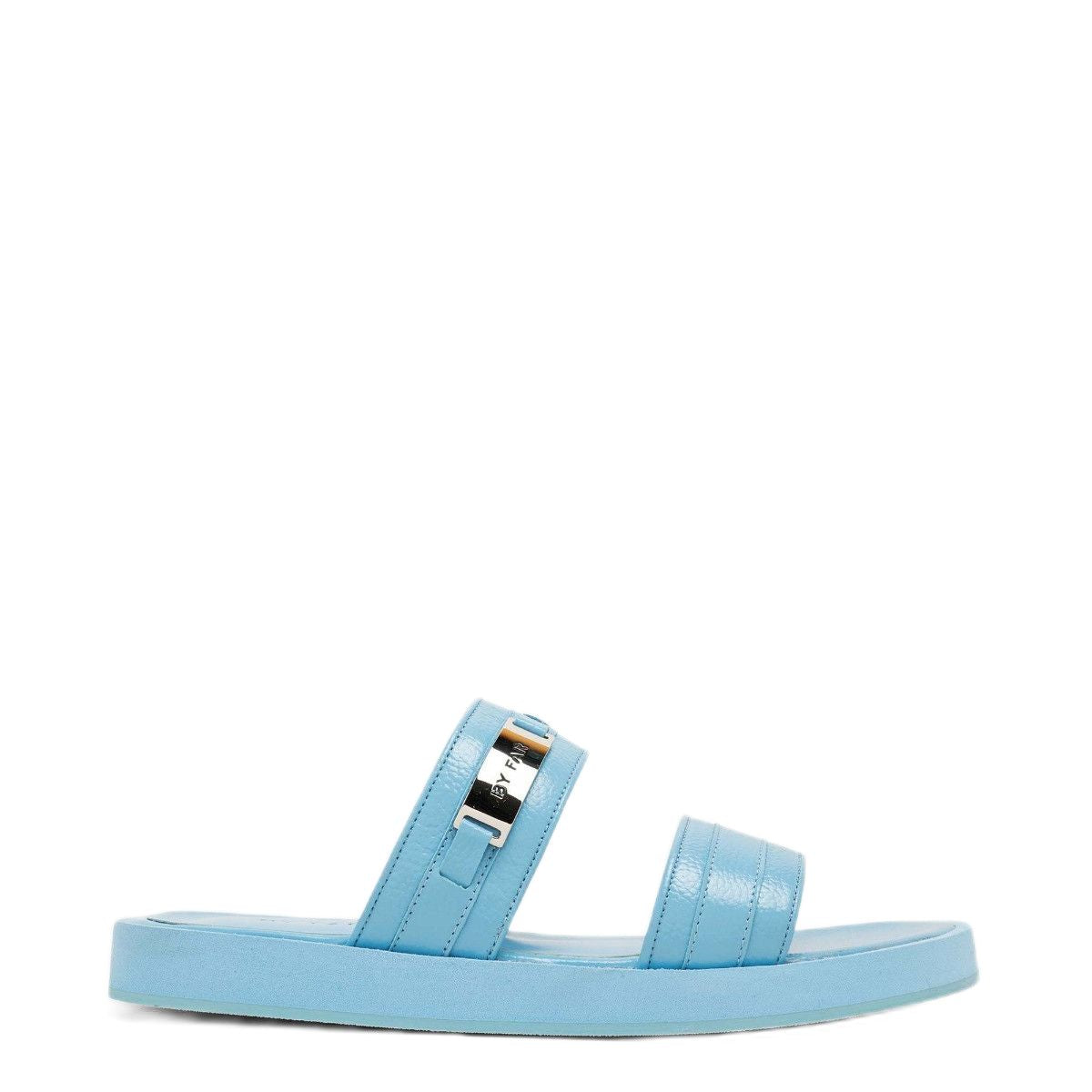 BY FAR Effortless Grained Leather Sandals for Women