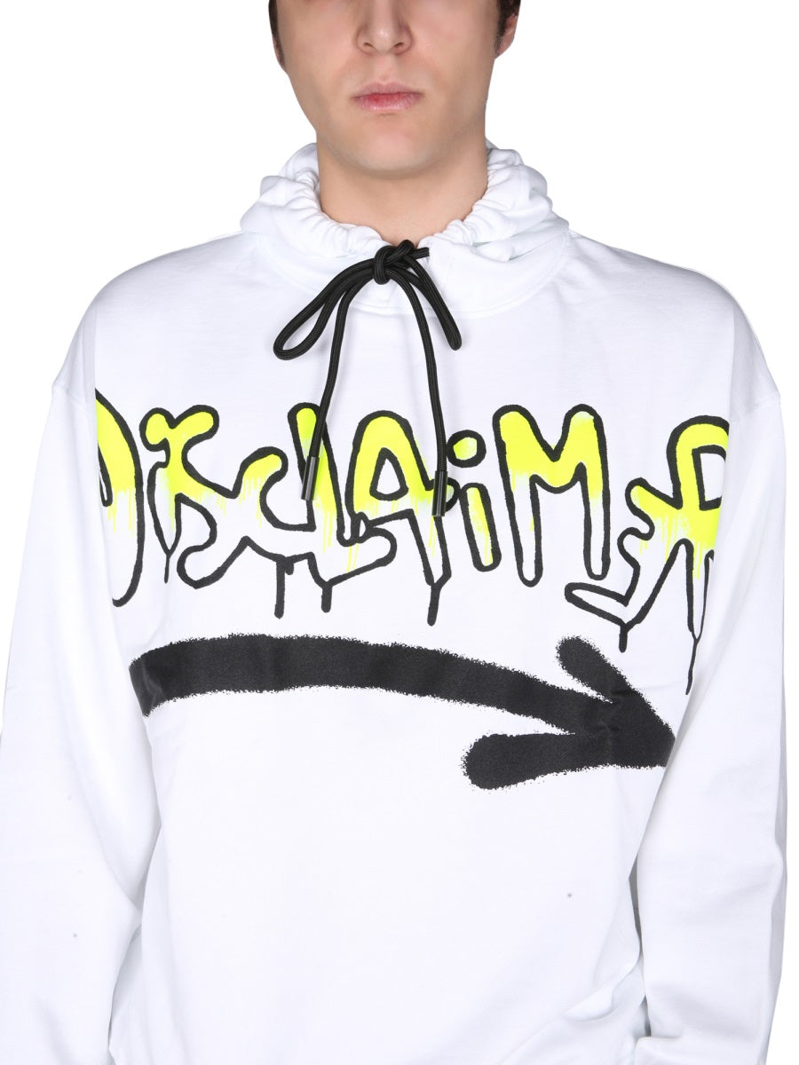DISCLAIMER Relaxed Fit Sweatshirt with Logo Print