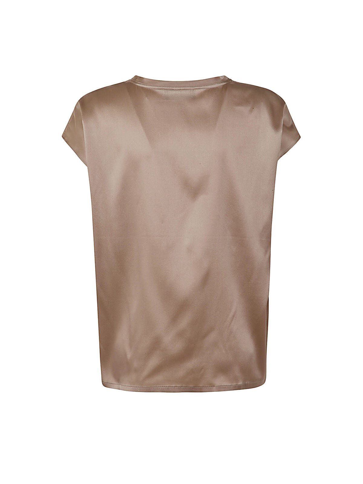 GIANLUCA CAPANNOLO Sleeveless Silk Crew Neck Shirt for Women