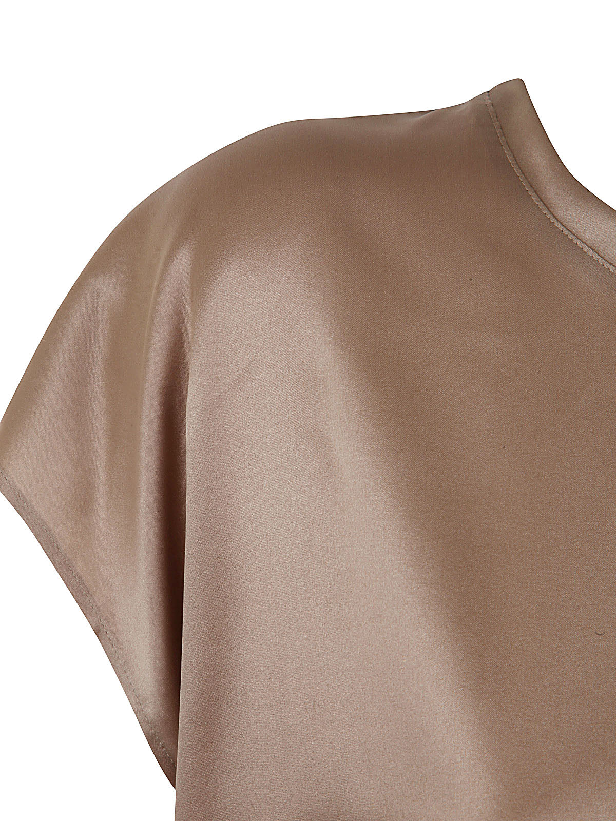 GIANLUCA CAPANNOLO Sleeveless Silk Crew Neck Shirt for Women