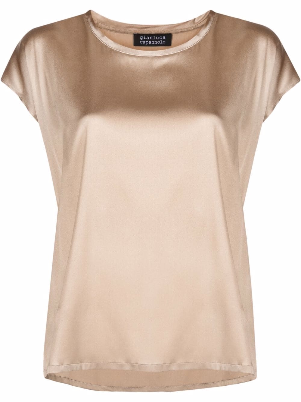GIANLUCA CAPANNOLO Sleeveless Silk Crew Neck Shirt for Women