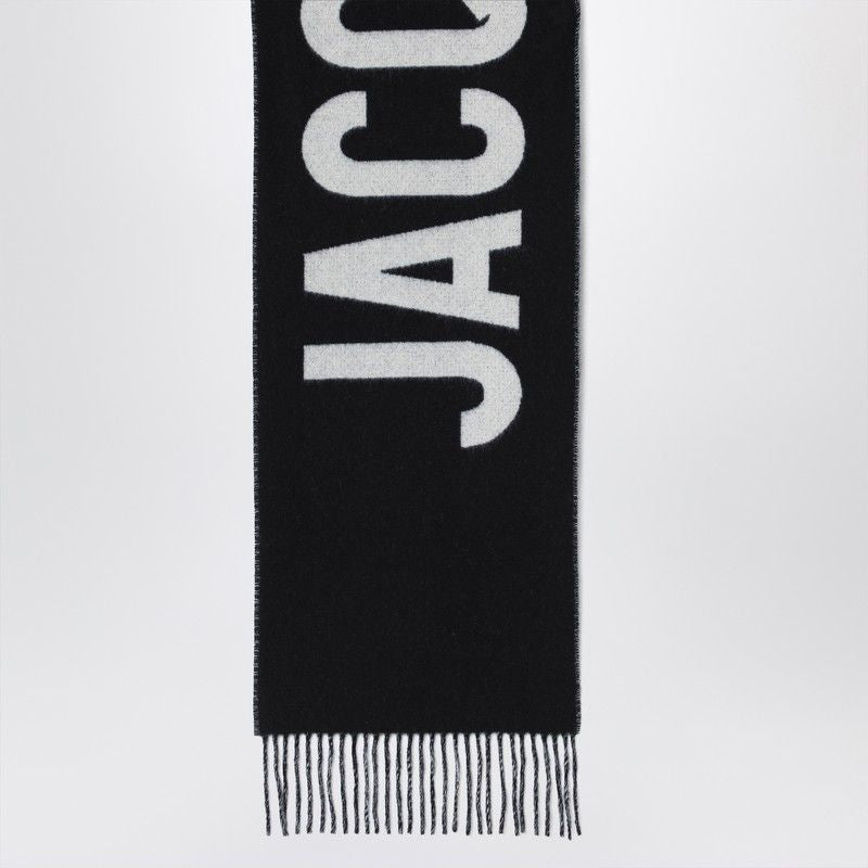 JACQUEMUS Wool Scarf with Logo and Decorative Fringes
